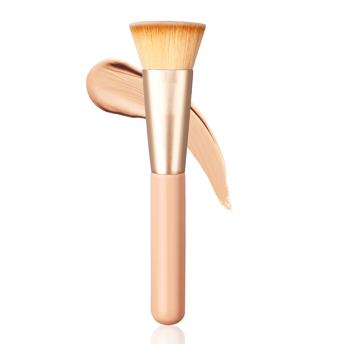 Single flat-head foundation brush, facial contouring brush, beginner makeup tools, blush brush, portable beauty tools wholesale full figure
