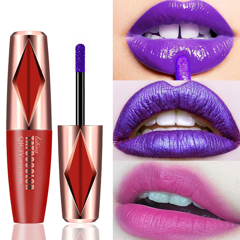 Cross-border MSDS bestseller QICIY peel-off lip gloss, non-fading and non-sticking to cups, peel-off red lip gloss FDA wholesale full figure