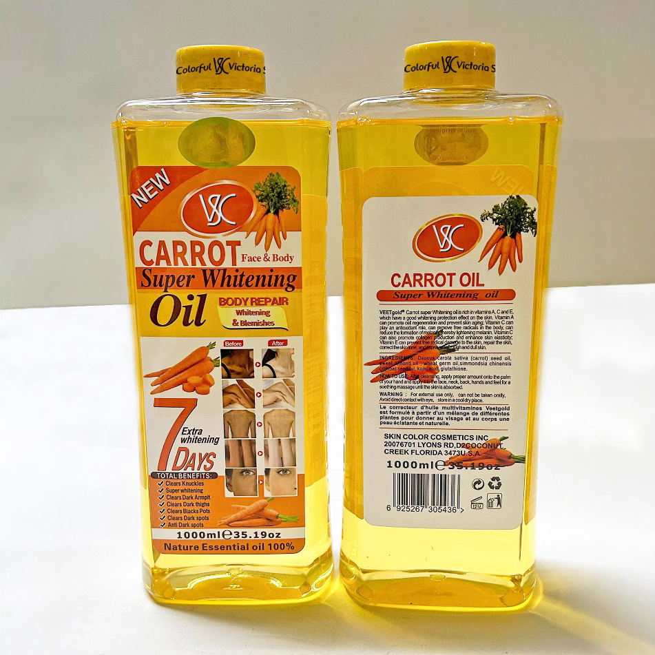Foreign trade Vitamin B Repair Essential Oil for Body and Face Moisturizing and Blackening, Kojic Acid essential Oil for Massage, Carrot Massage Oil Specification drawing