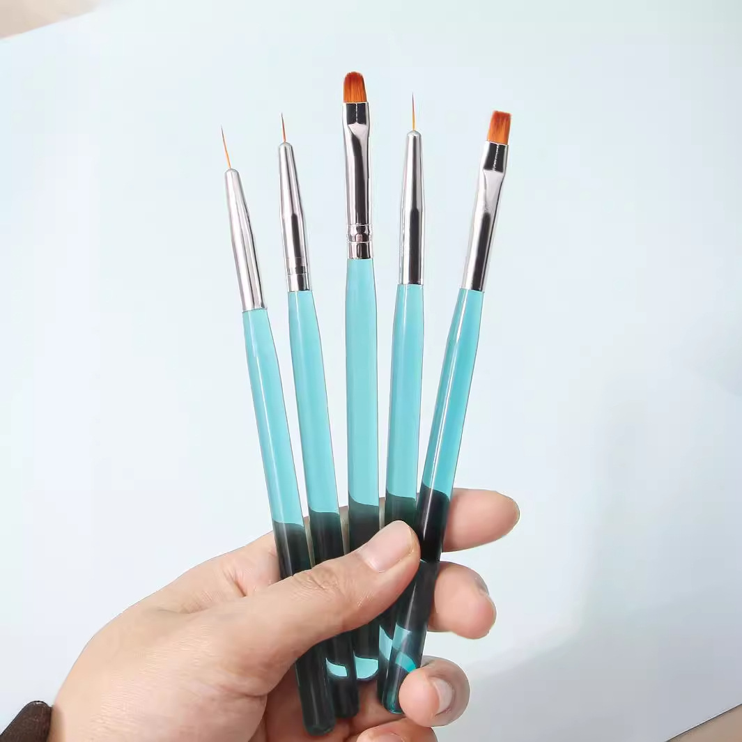Nail art brush set, painting, sweeping, French line drawing, flower shading, gradient, light therapy pen, Japanese tool pen brush Specification drawing
