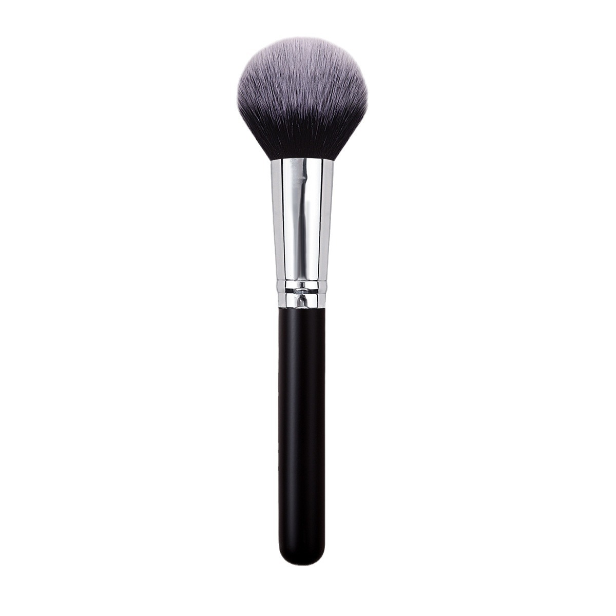 New single-stem loose brush, large black round head soft bristle setting blush brush, a multi-functional portable beauty tool Item Picture