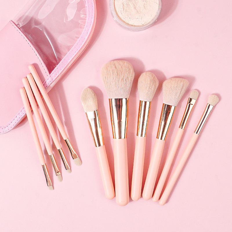 10-piece makeup brush set, zipper packaging, makeup brush, makeup bucket, eyeshadow brush, soft bristle loose powder brush, portable set brush Specification drawing