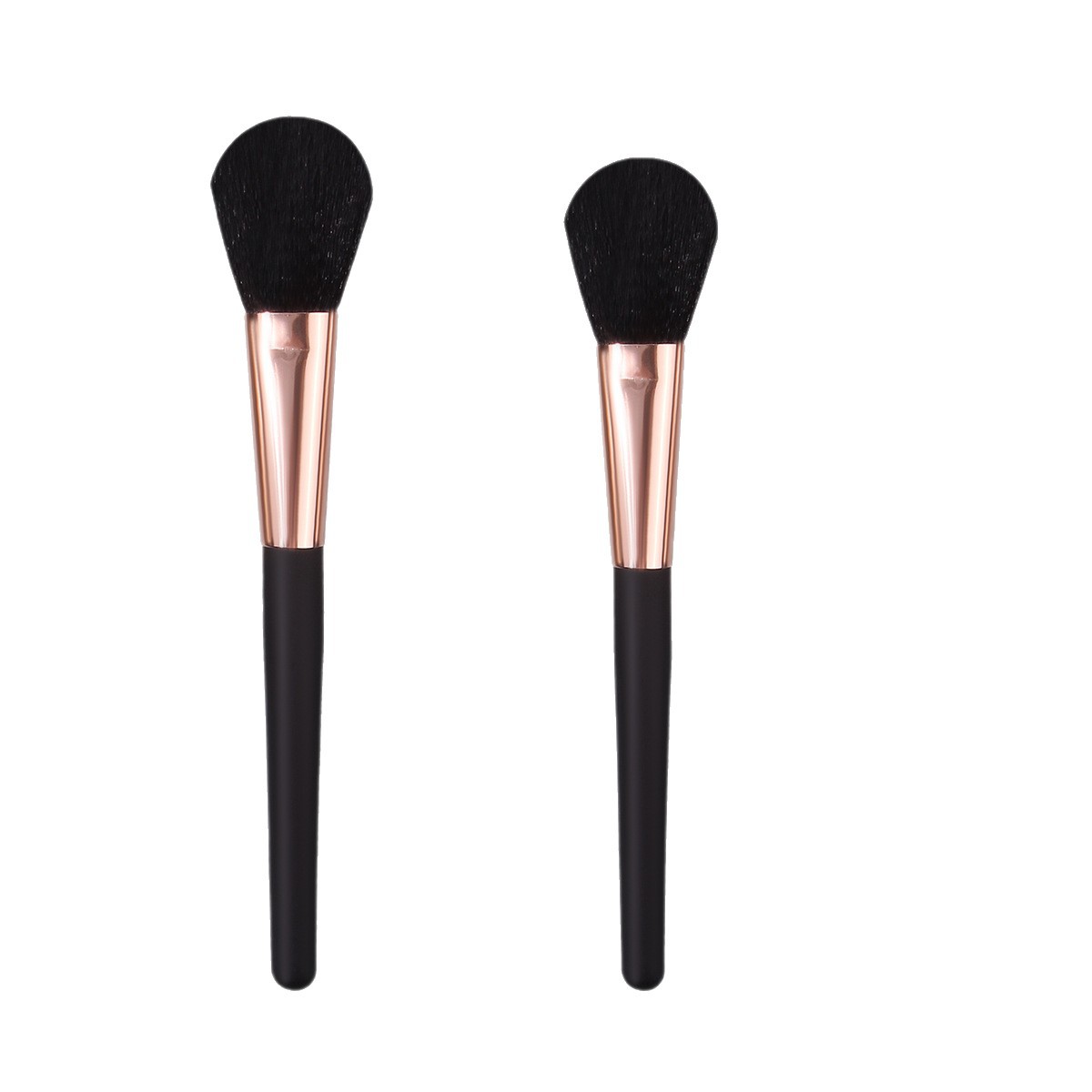 New black soft-bristled blush brush, high-gloss brush, high-end facial makeup brush, and loose powder contouring brush are available for wholesale from the manufacturer Item Picture