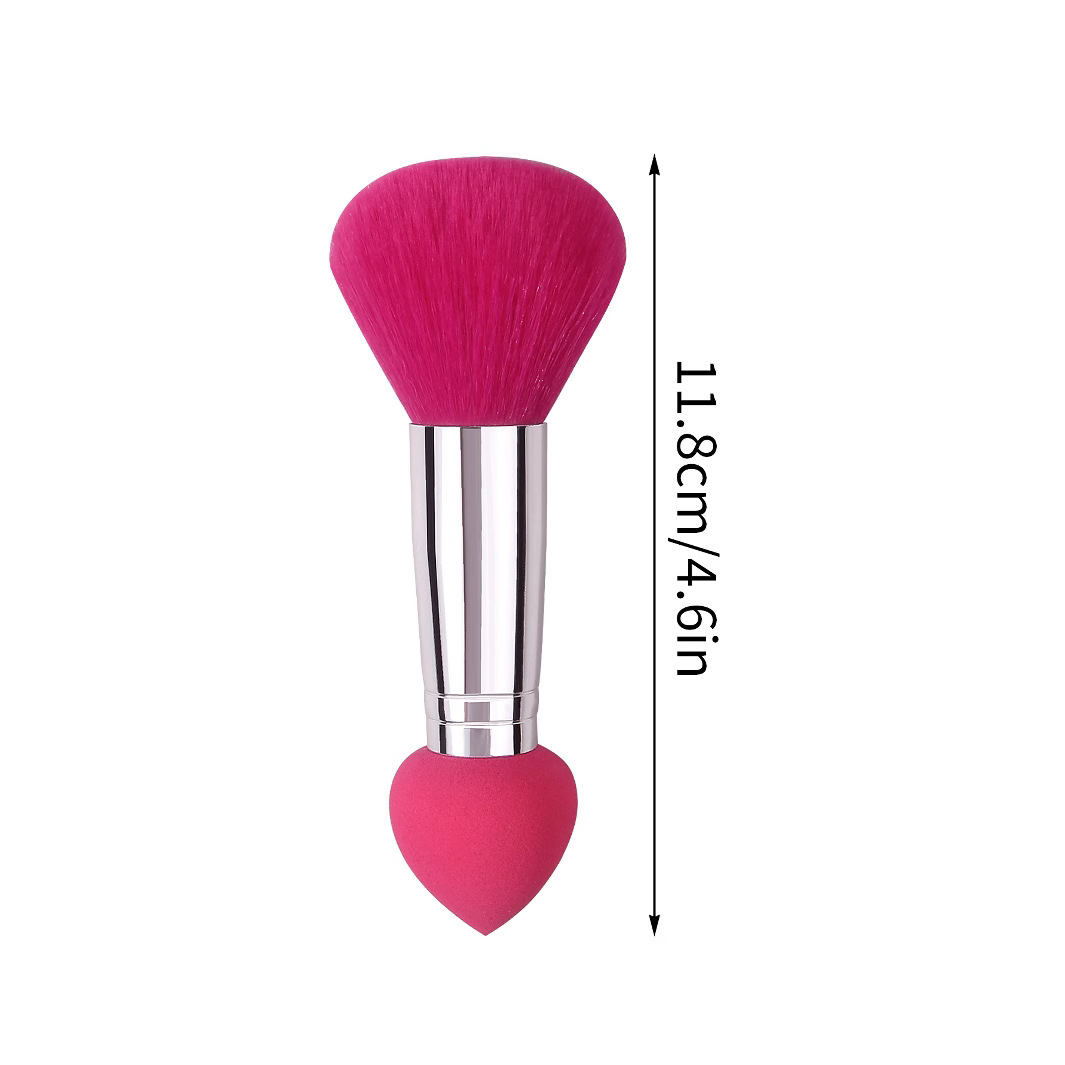 New cross-border bestseller: Single loose brush, sponge egg concealing foundation brush, multi-functional facial blush brush, portable version Specification drawing