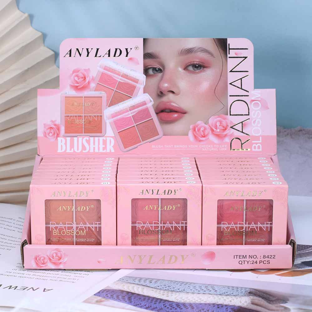 8422 New Four-Color Blush Blush [ANYLADY] Multi-color blusher palette Specification drawing