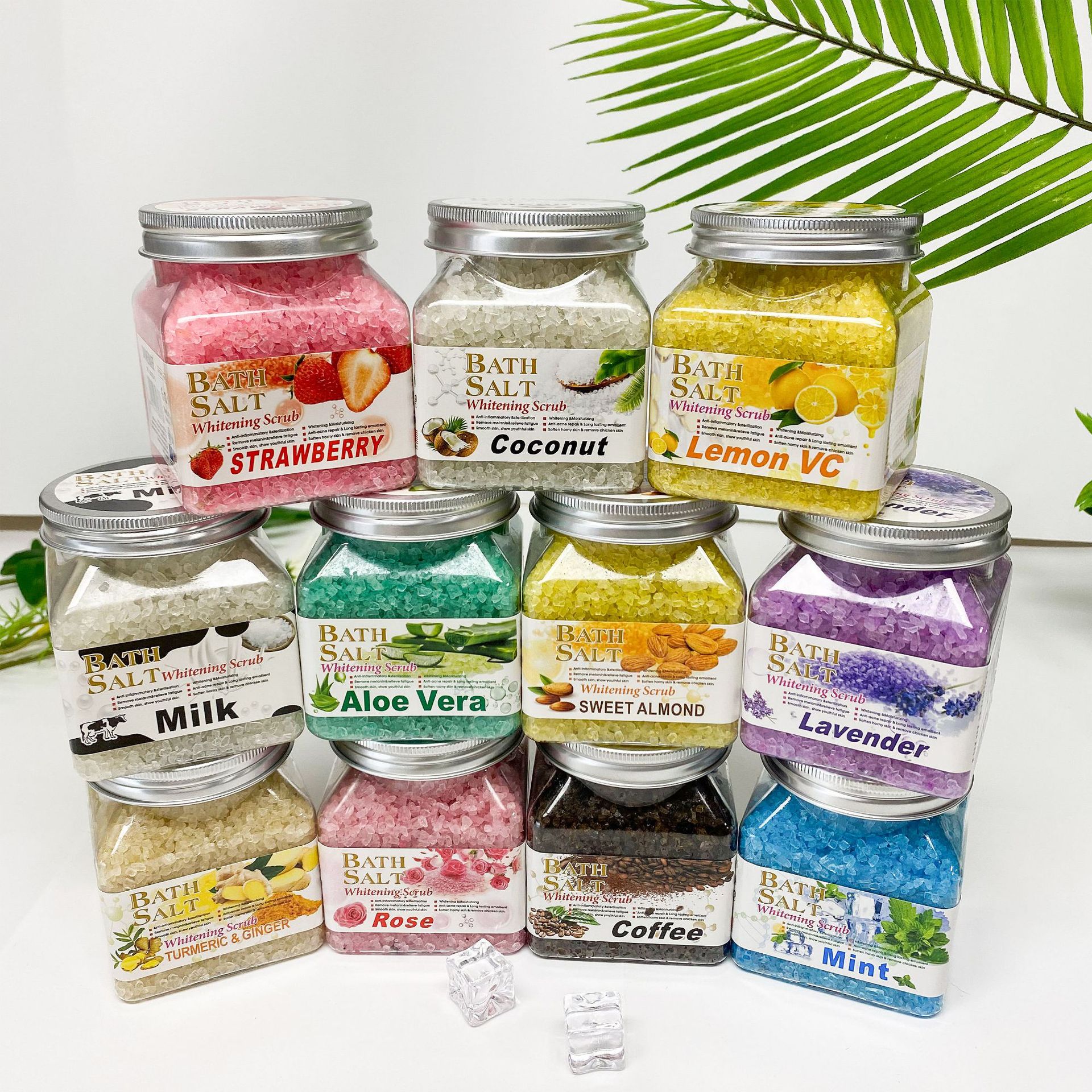 Cross-border SPA, aromatic crystal salt, coarse grain foot bath scrub, exfoliating chicken skin, bath cleaning, coarse salt for export details Picture