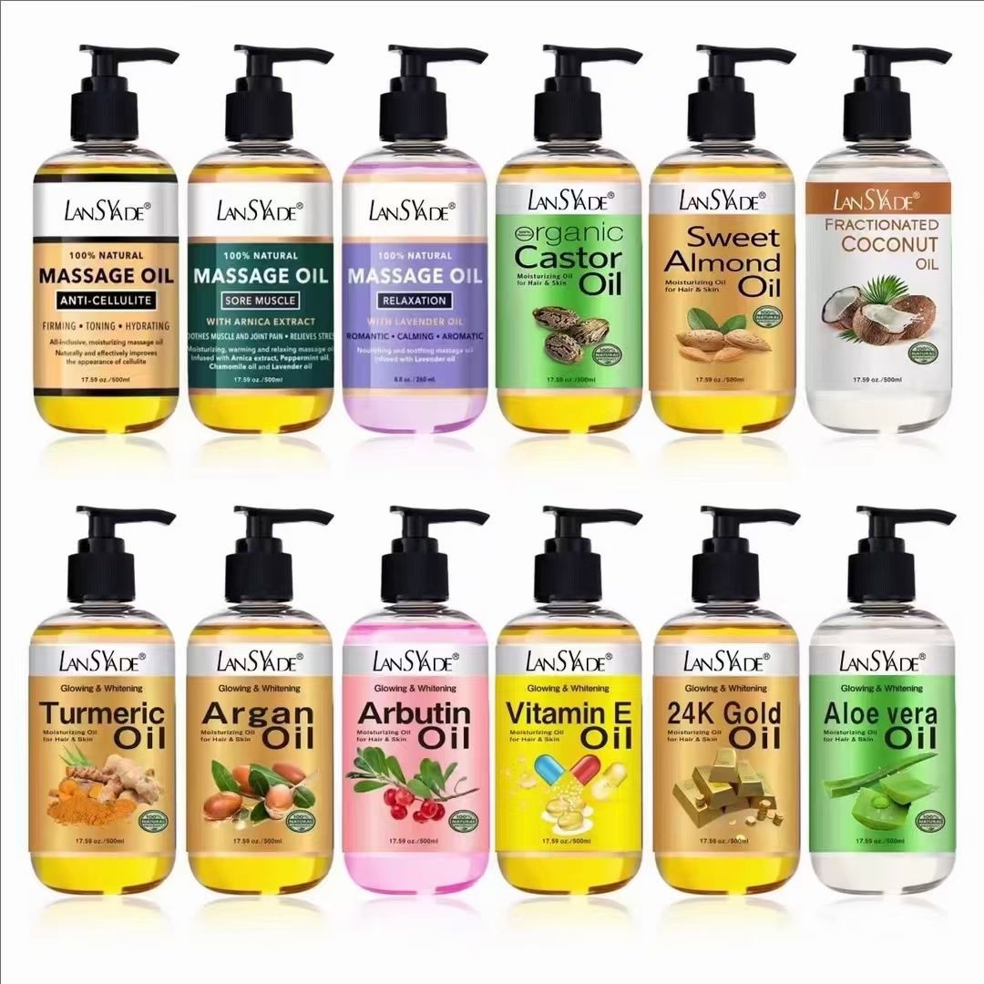 Cross-border moisturizing essential oil firming face and body SPA moisturizing skin gua sha massage turmeric Almond coconut oil details Picture