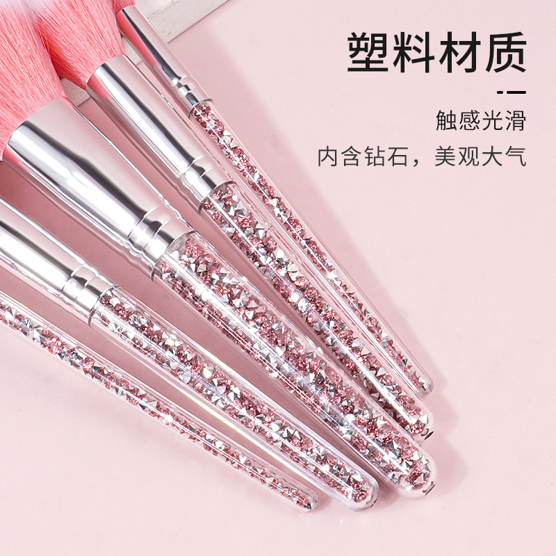 New 5-piece diamond-handled makeup set brush, soft bristle loose powder contouring eyeshadow makeup brush, exquisite and portable makeup tool Application Scenario