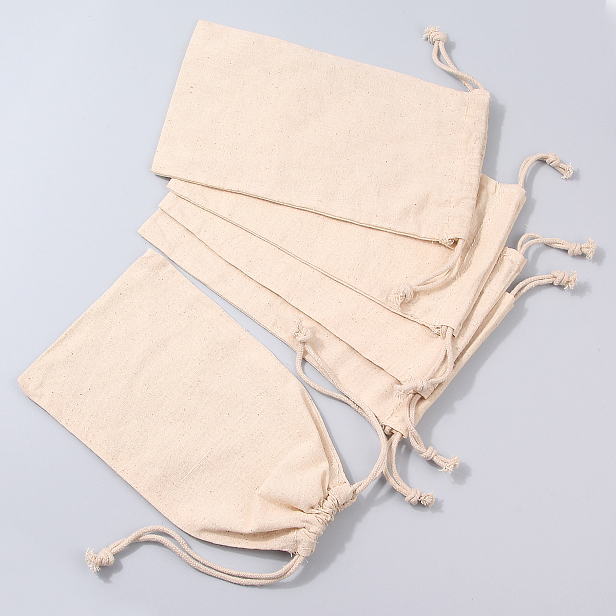 5 thick high-density canvas bags, drawstring bags, candy packaging bags, drawstring design, storage small cloth bags in stock Specification drawing