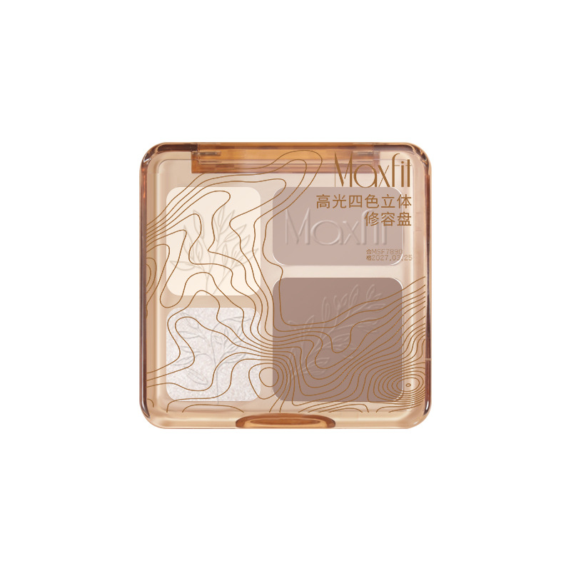 Meishifei high-gloss four-color three-dimensional contouring plate, one piece, matte brightening, natural shadow contouring, versatile and not picky about skin Item Picture