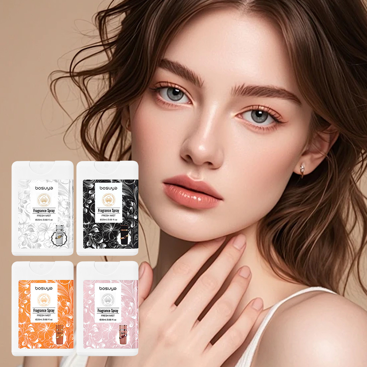 Cross-border bestseller bosuya card pocket perfume, body fragrance spray, Middle Eastern perfume sample, Latafa fragrance type Specification drawing