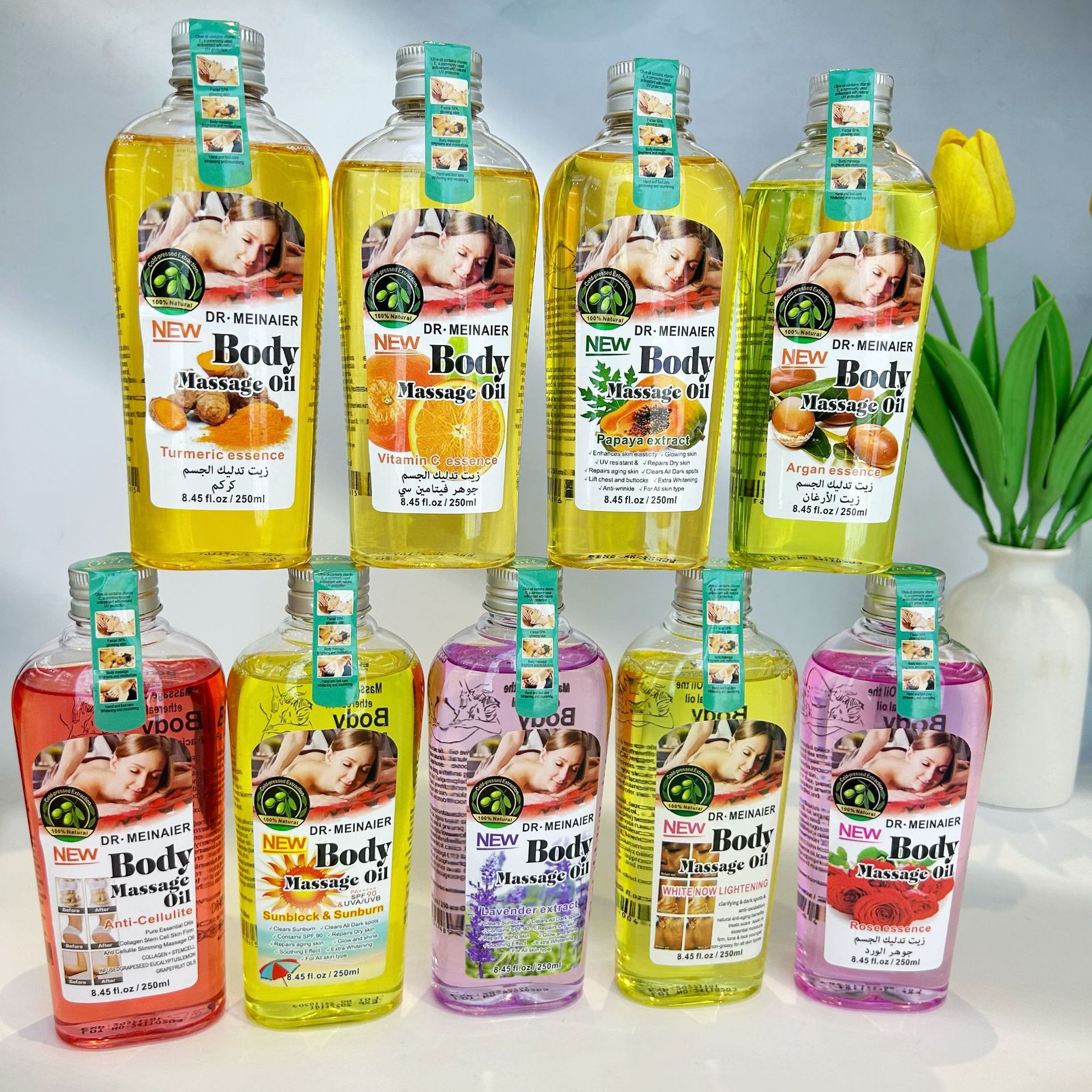 Cross-border exclusive body massage essential oil, facial massage oil, firming essential oil, brightening, moisturizing and nourishing essential oil Specification drawing