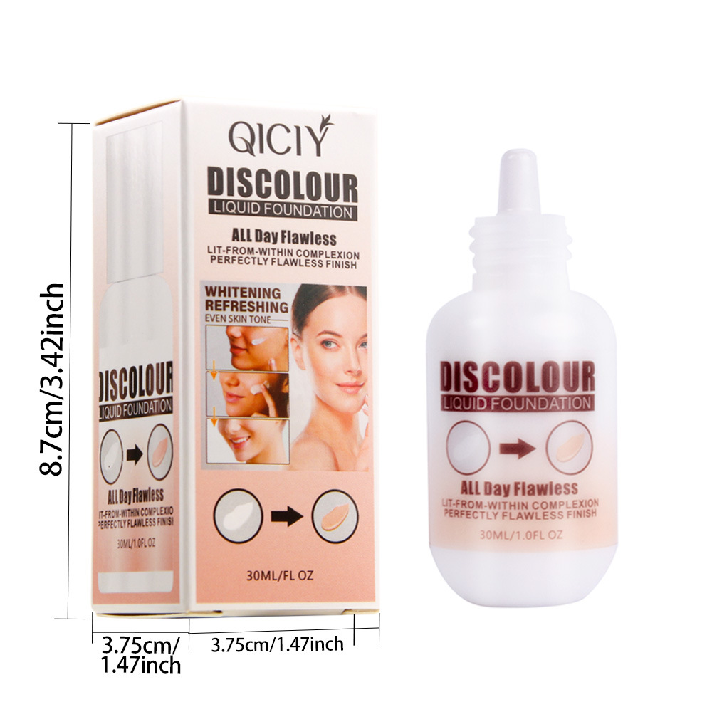 Cross-border exclusive thermochromic foundation, non-sticky, long-lasting, no makeup smudge, brightens skin tone, waterproof foundation for export Item Picture