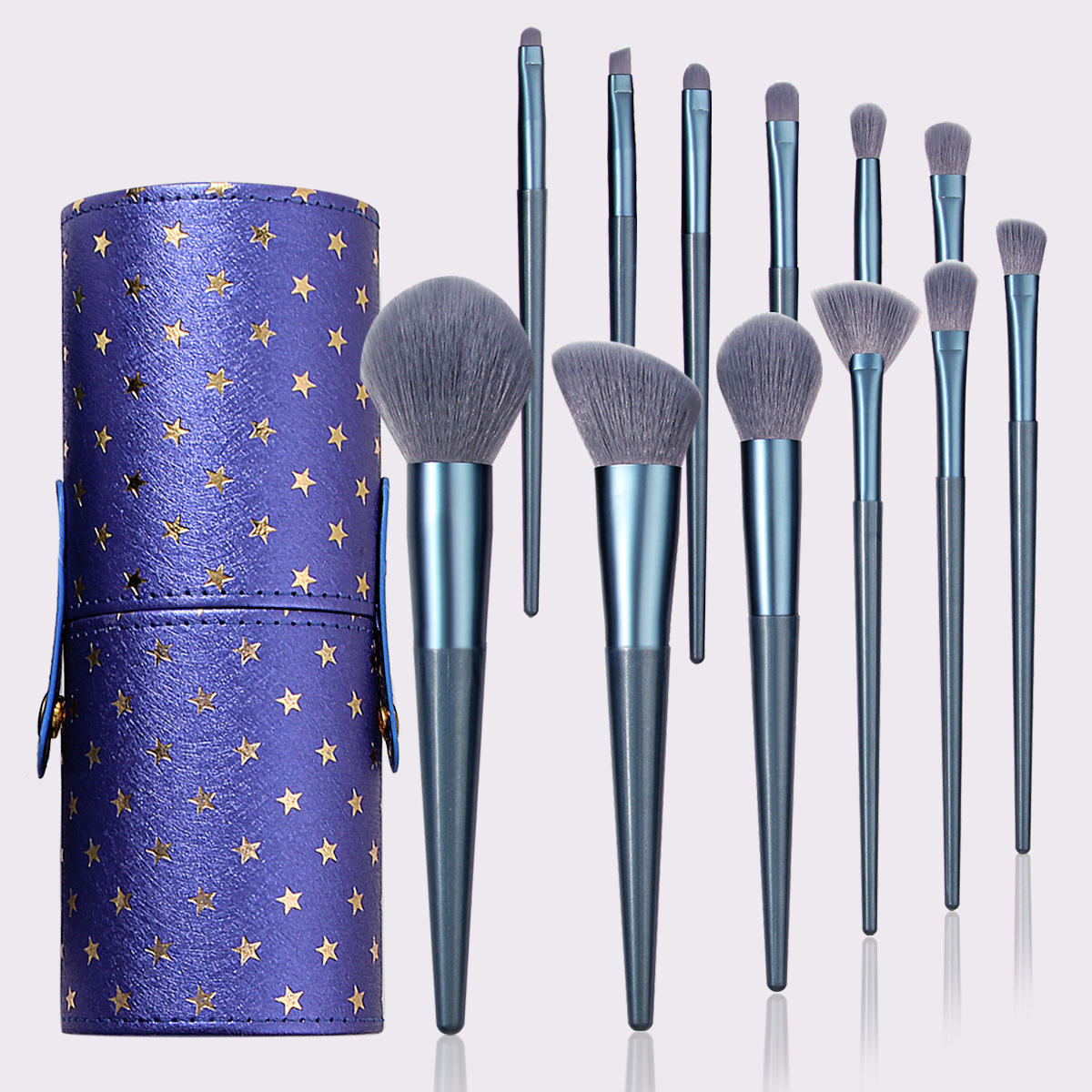 Hot-selling 12-barrel makeup brush set, portable professional blush brush, contouring brush, eyeshadow brush, student bed brush Item Picture