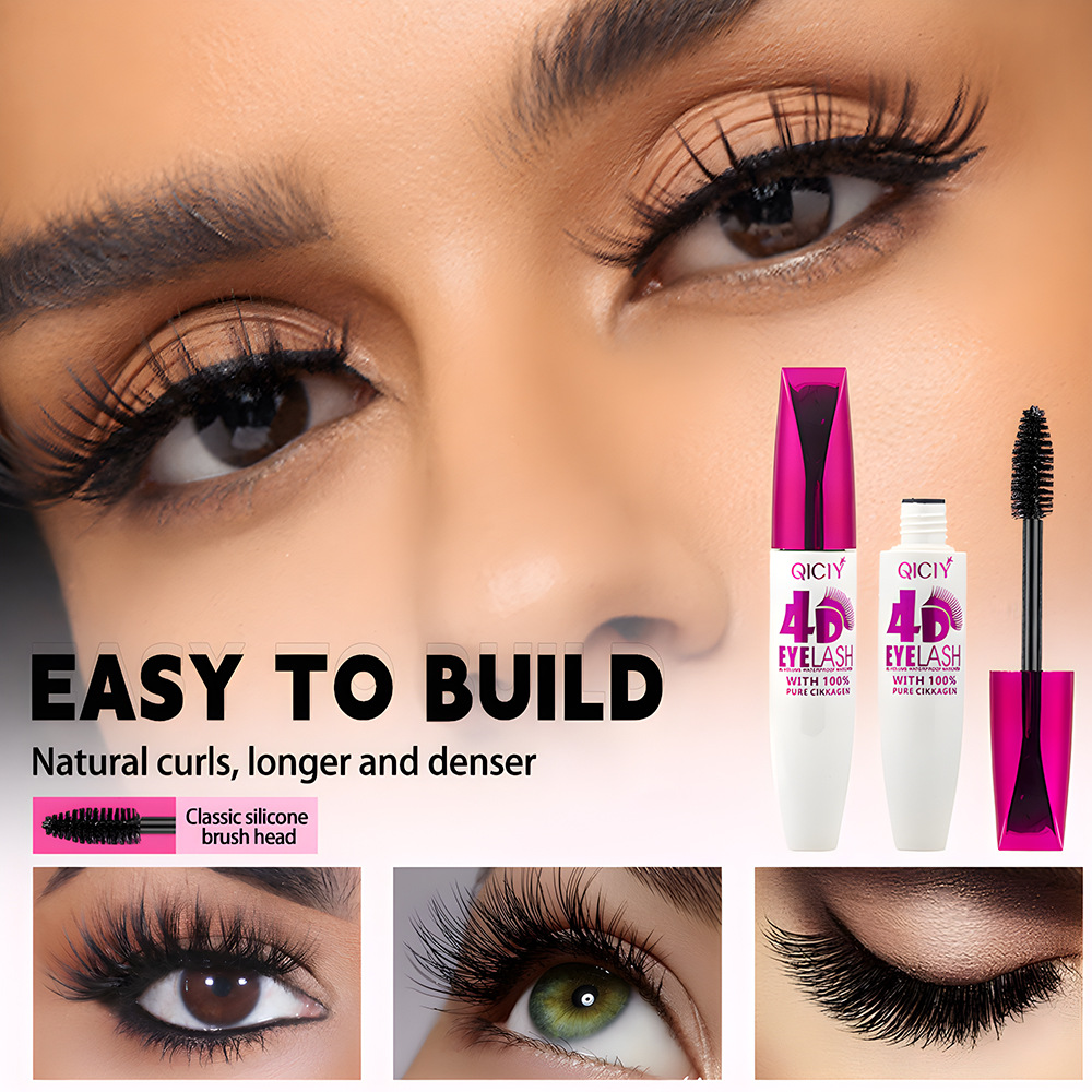 【 Cross-border Exclusive 】QICIY Mascara - European and American Waterproof, curling, Thick, Non-smudge, Long-lasting 4D mascara Specification drawing