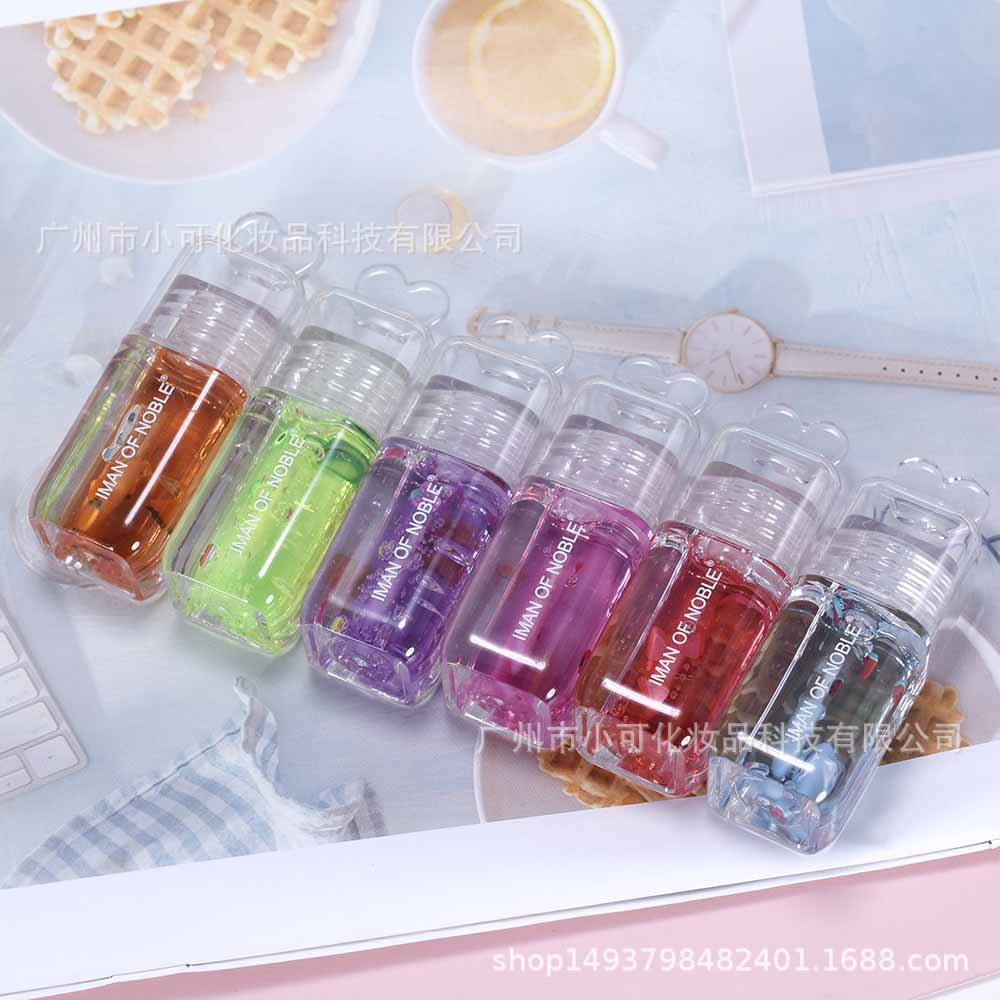 IMAN OF NOBLE Fruit Slice Transparent Lip Oil Lip Gloss 7168B Lip Gloss LIPOIL Heart Square Tube 6ML Specification drawing