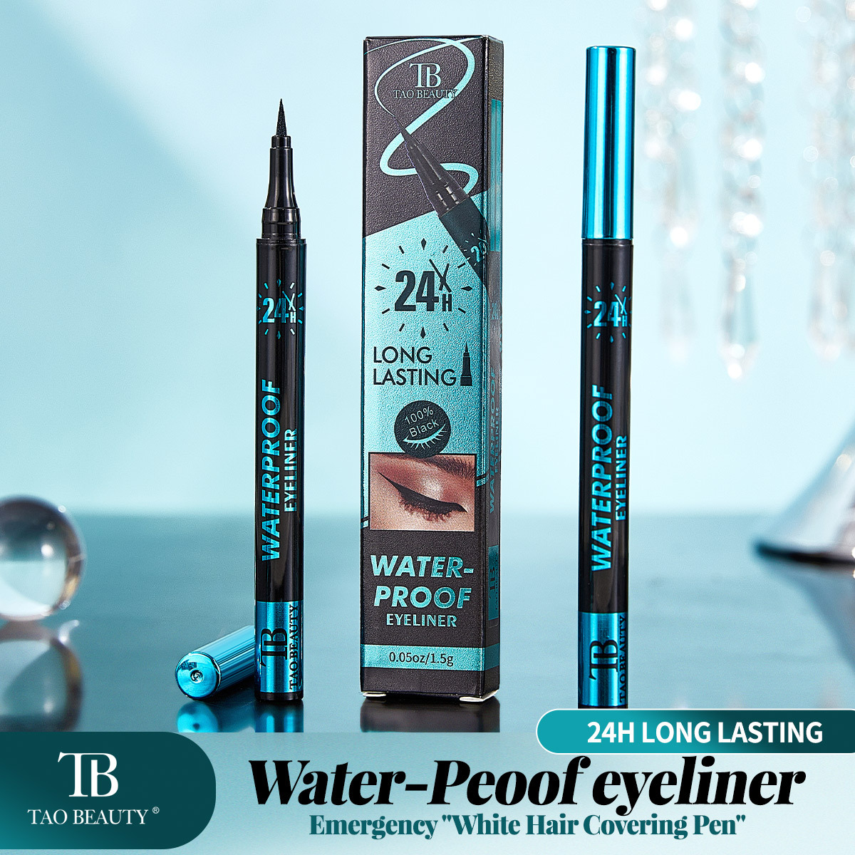 【 Cross-border Exclusive 】Tao Beauty Eyeliner Pen Smooth, Waterproof, sweat-proof, Amazon bestseller, not easy to smudge full figure