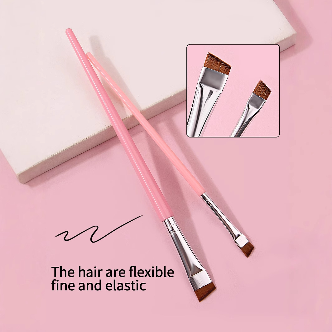 Angled eyeliner, eyebrow brush, eye brush, eyeshadow stick, double-headed crystal rod, sponge eyeshadow brush, smudging brush, factory direct sale Specification drawing