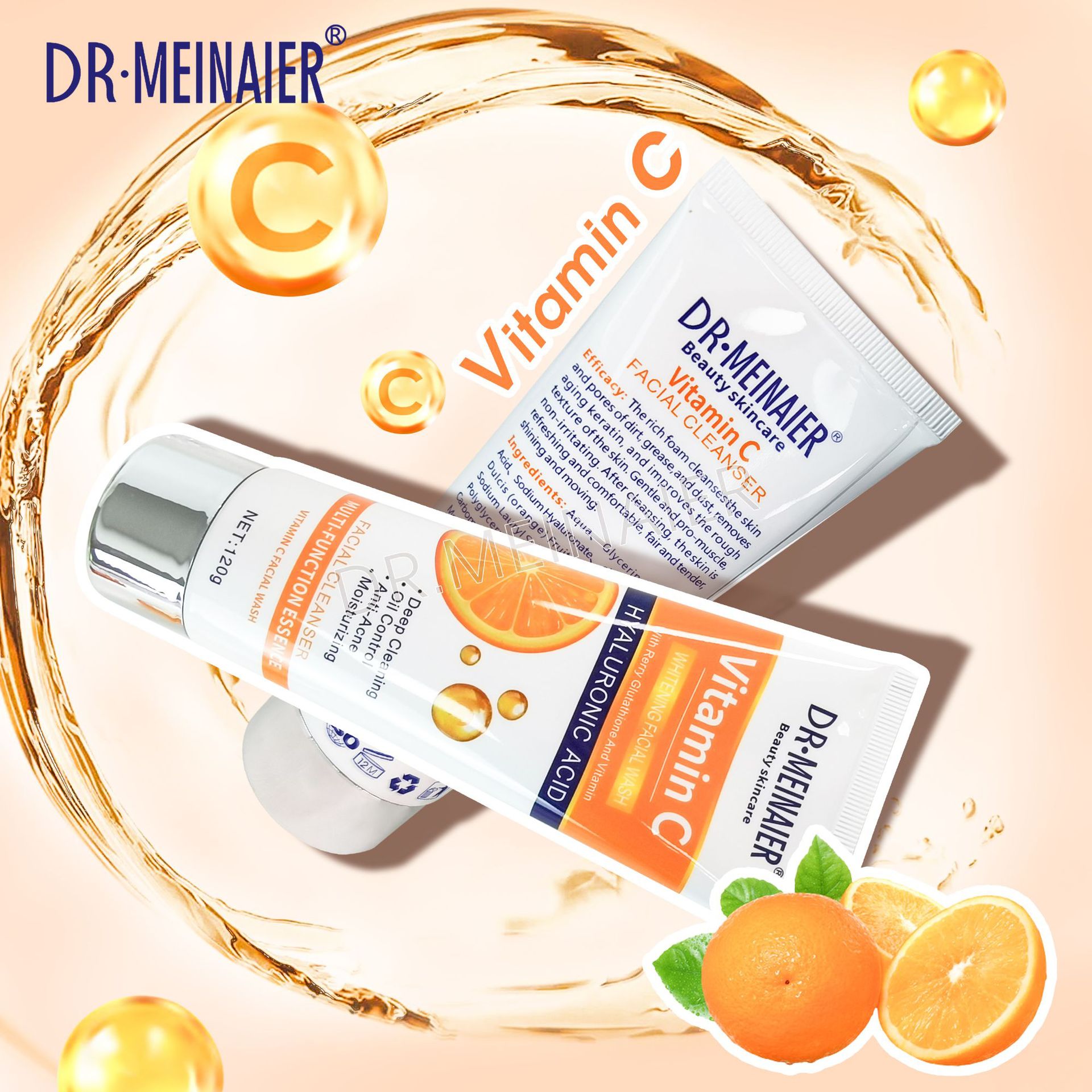 Cross-border VC facial cleanser for moisturizing and brightening, vitamin C facial cleanser for deep cleansing and nourishing, wholesale for export Application Scenario