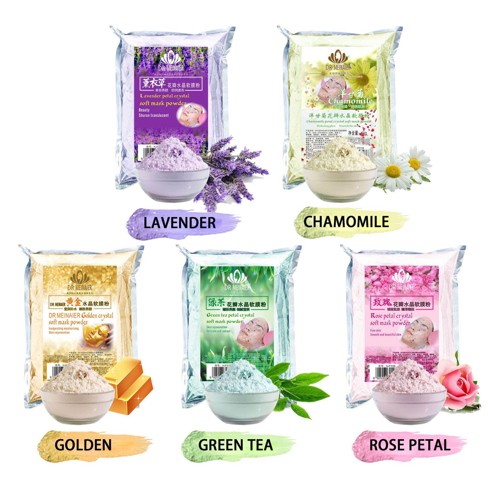 Wholesale of crystal rose petal soft mask powder for beauty salon skin care products, moisturizing, moisturizing, rejuvenating and penetrating skin mask powder Application Scenario