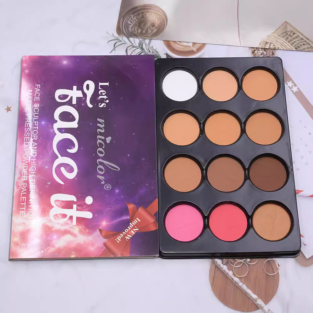 Only export [MICOLOR] 9004M Blush Highlighter Matte Contouring Makeup Palette for beginners in school photo studios Application Scenario