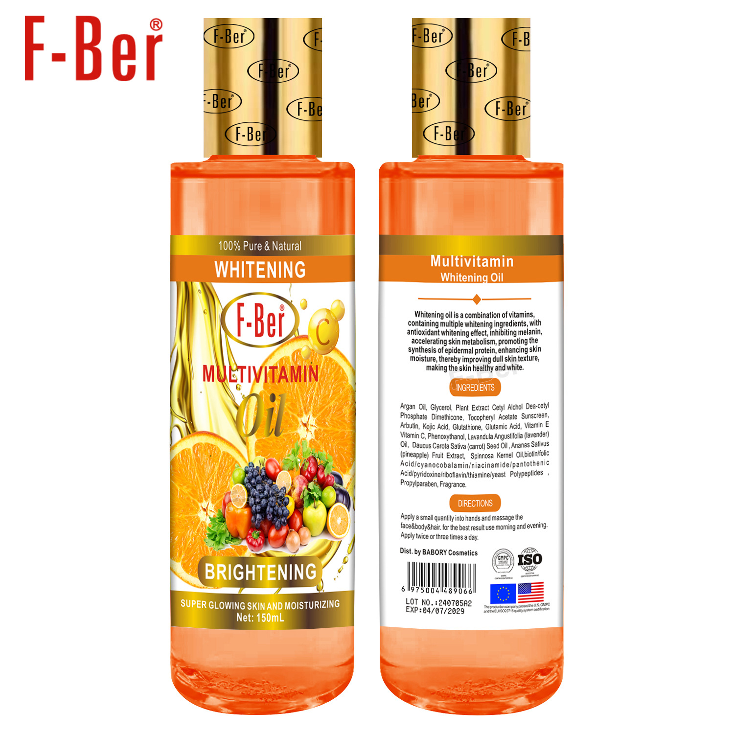 Cross-border brightening fruit VC moisturizing essential Oil Whitening oil Massage oil moisturizes and brightens the whole body Item Picture