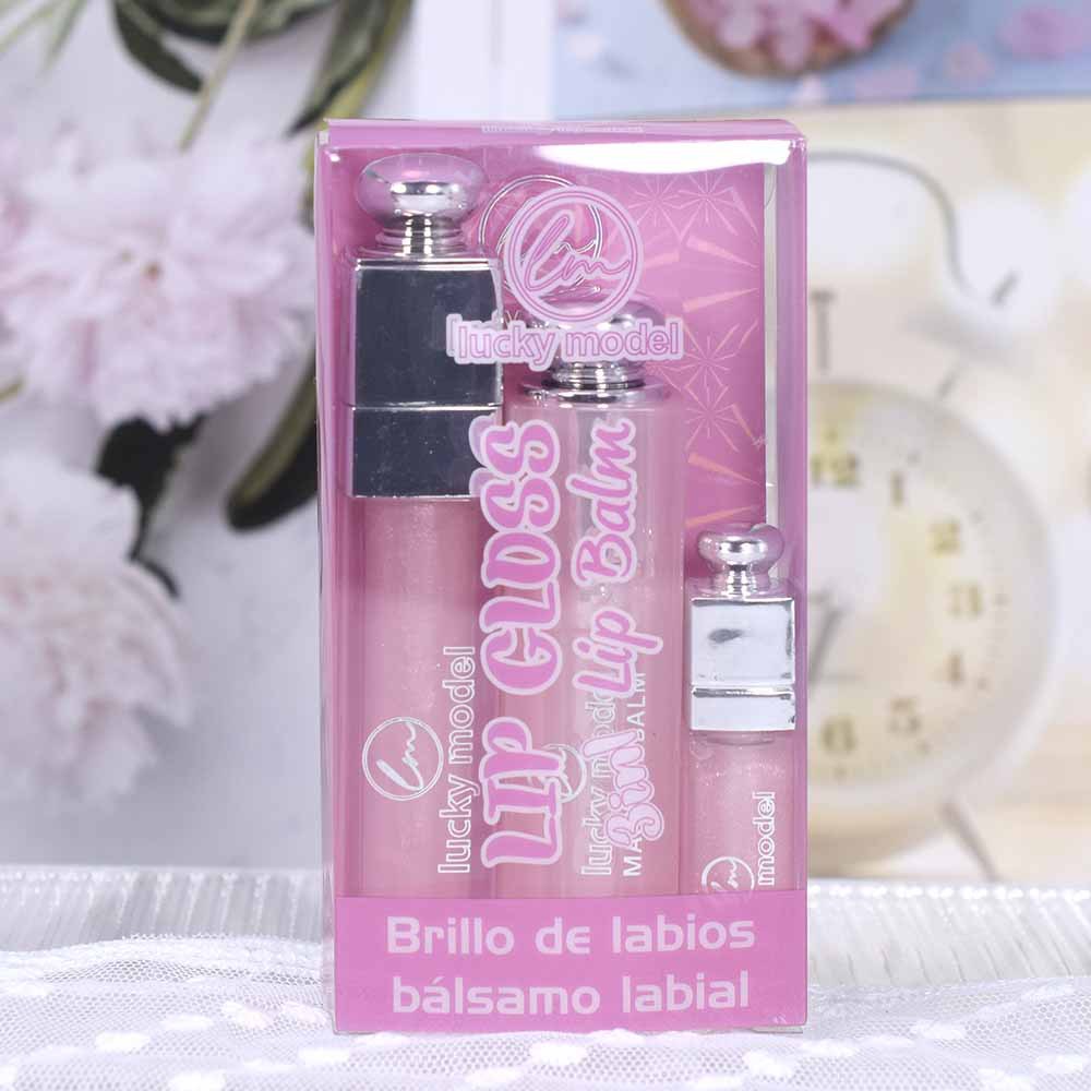MS9035 is only for export. [lucky model] Three-in-one color-changing lipstick with Sparkling Lip gloss set New style full figure
