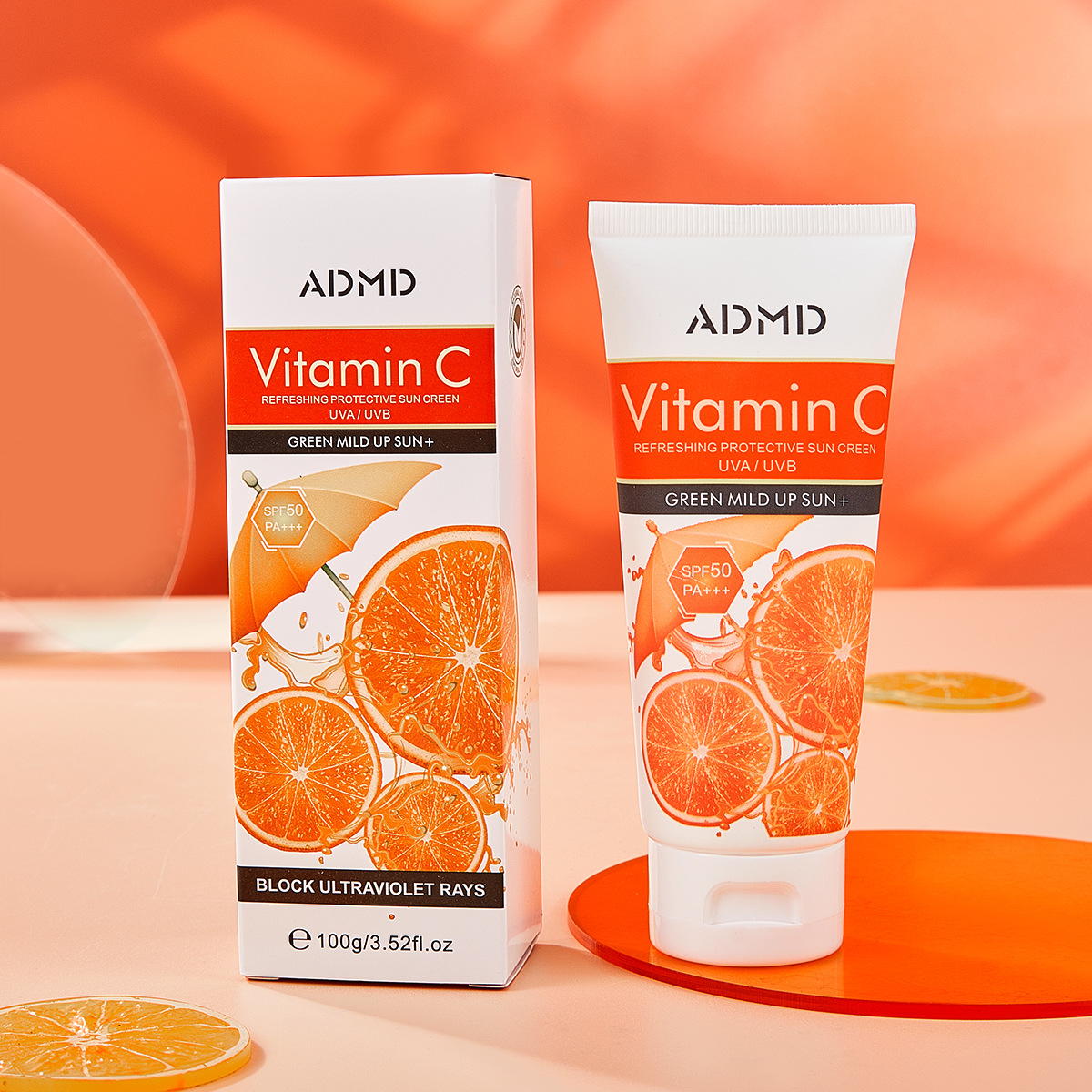 Cross-border exclusive ADMD Vitamin c sunscreen Amazon bestseller for outdoor protection, refreshing film formation, non-sticky full figure