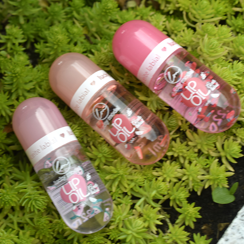 Export LUCKY MODEL Roll-on transparent Fruit Slice Moisturizing Lip Oil and Lip Gloss ML8087 New thick tube full figure