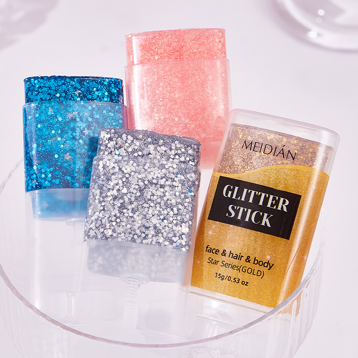 Cross-border exclusive flash sticks, flash powder, Gold and Silver Diamond Star Stone Powder, nail art, Aurora powder, dance party atmosphere Application Scenario