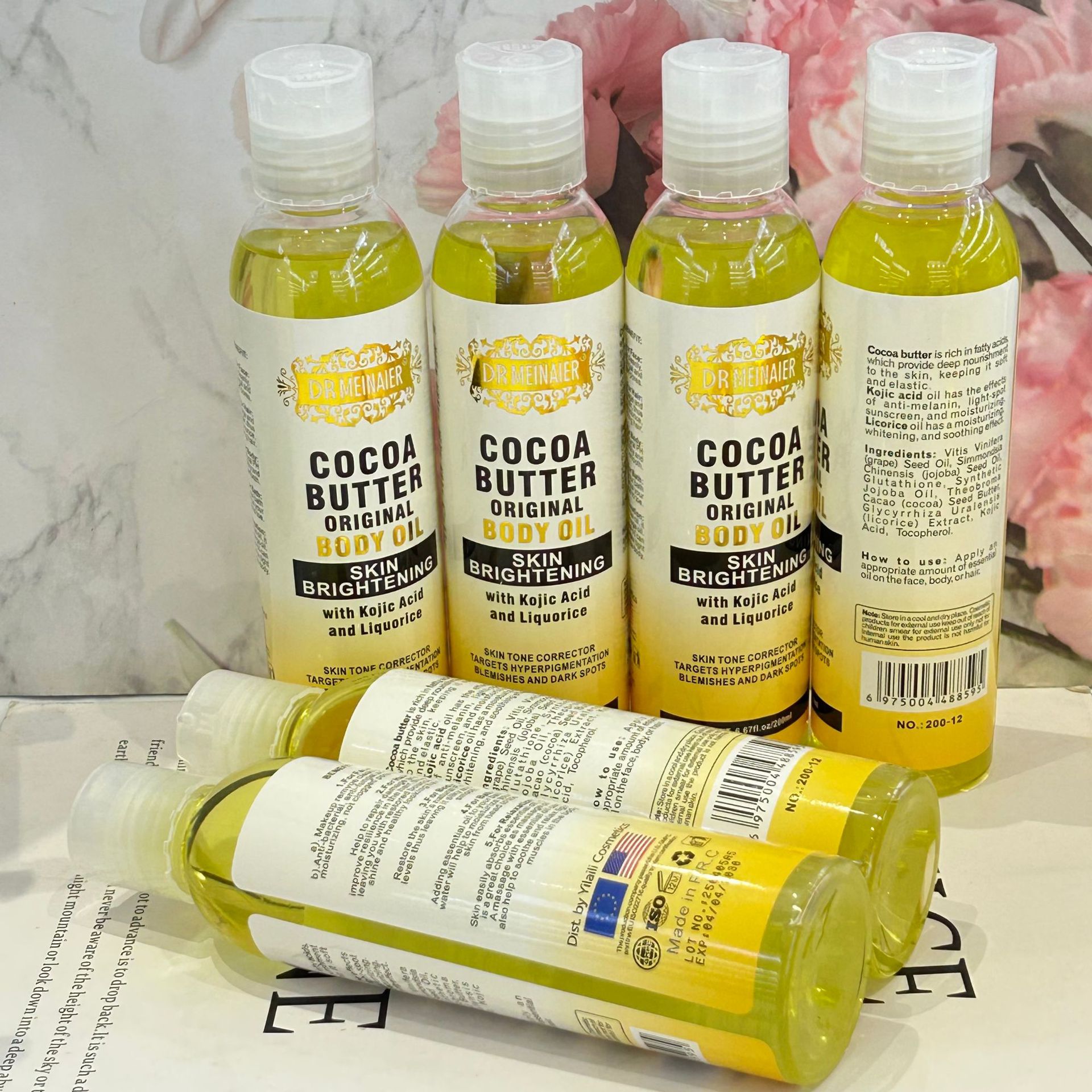 Wholesale of 200ml cross-border cocoa butter, natural moisturizing plant oil, argan glycerin facial, body, hair care and massage essential oil Specification drawing