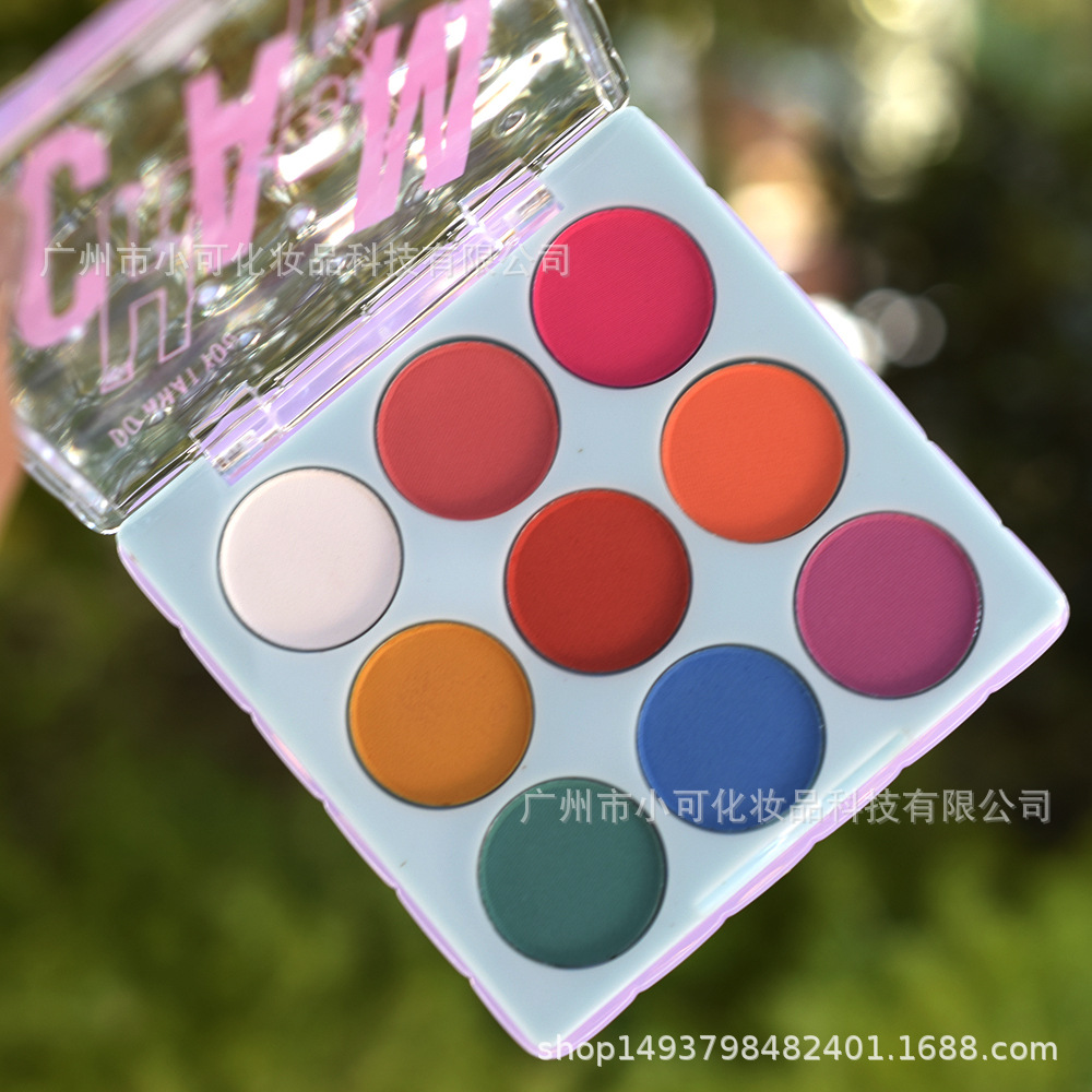 The new 8244 nine-grid EYESHADOW is only exported for foreign trade. [ANYLADY] Pearl matte Eyeshadow Application Scenario