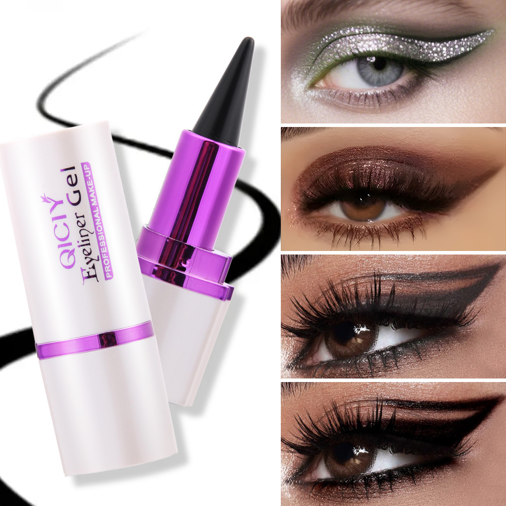 Cross-border exclusive QICIY+ 4-color eyeliner cream Amazon bestseller, quick-drying, waterproof, sweat-proof, long-lasting and not prone to smudge details Picture