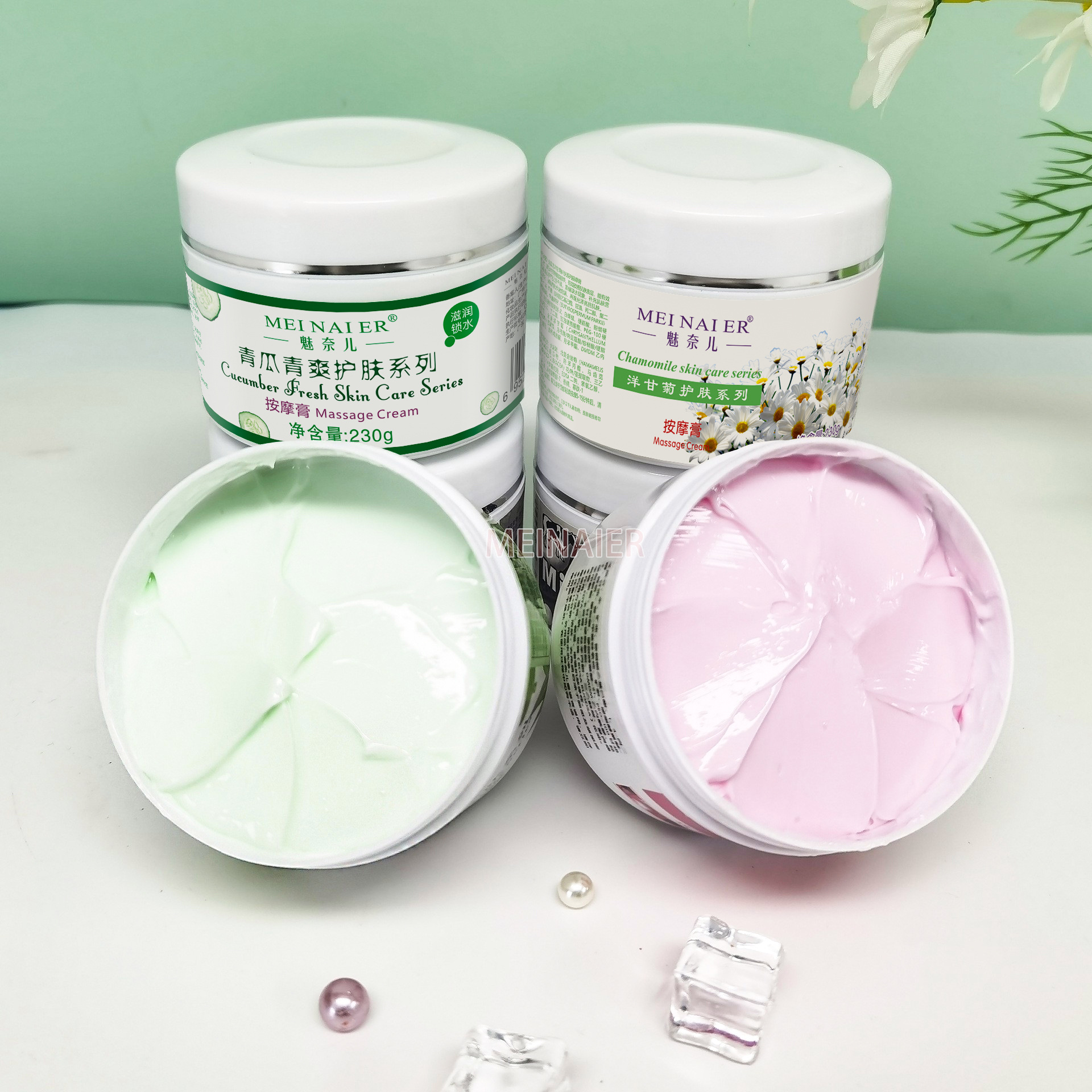 Rose Massage Cream Facial and body Soothing massage cream Beauty salon line skin care product wholesale 230g wholesale Application Scenario