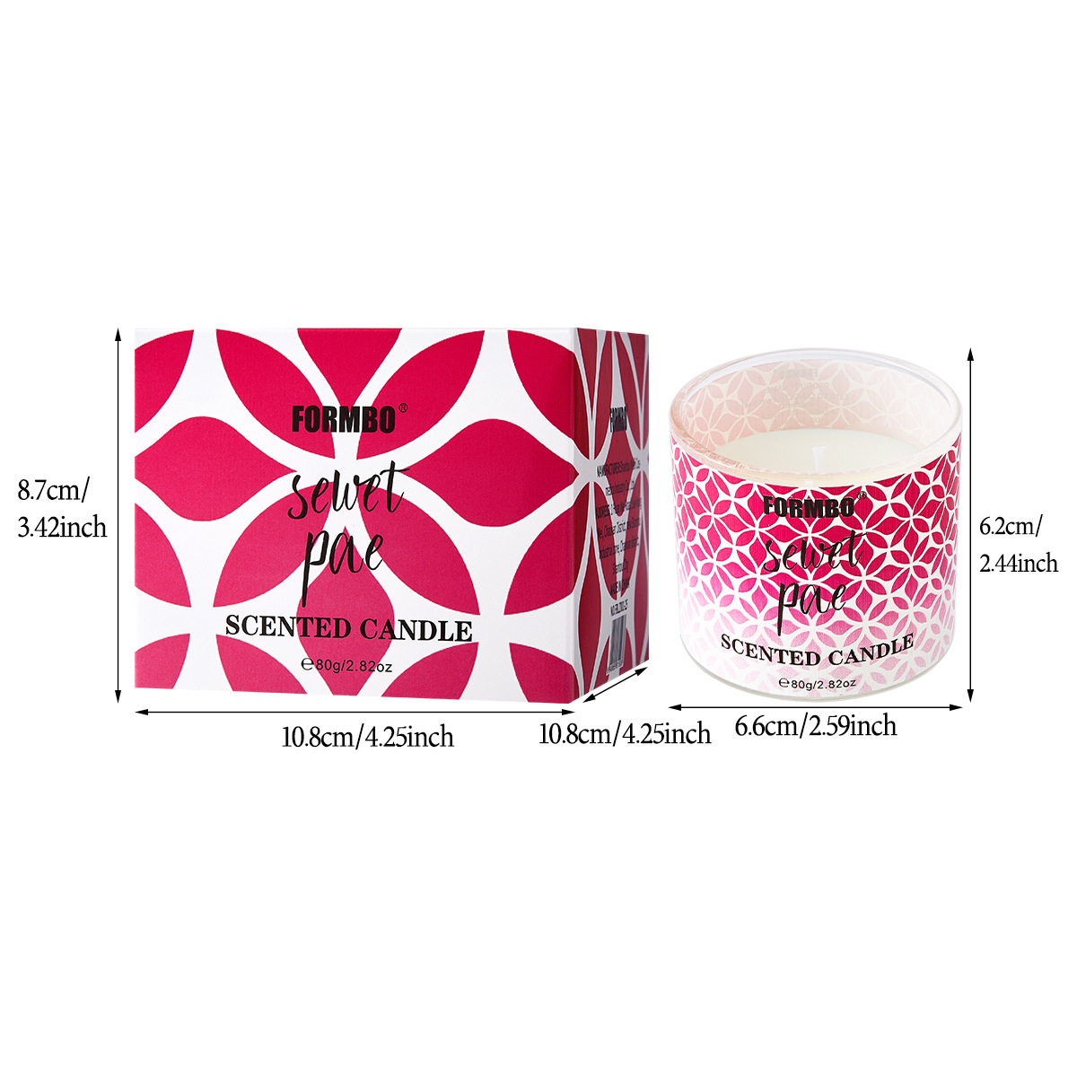 Cross-border exclusive FORMBO scented candles, fresh and smokeless, essential oil scented candles, romantic atmosphere Item Picture