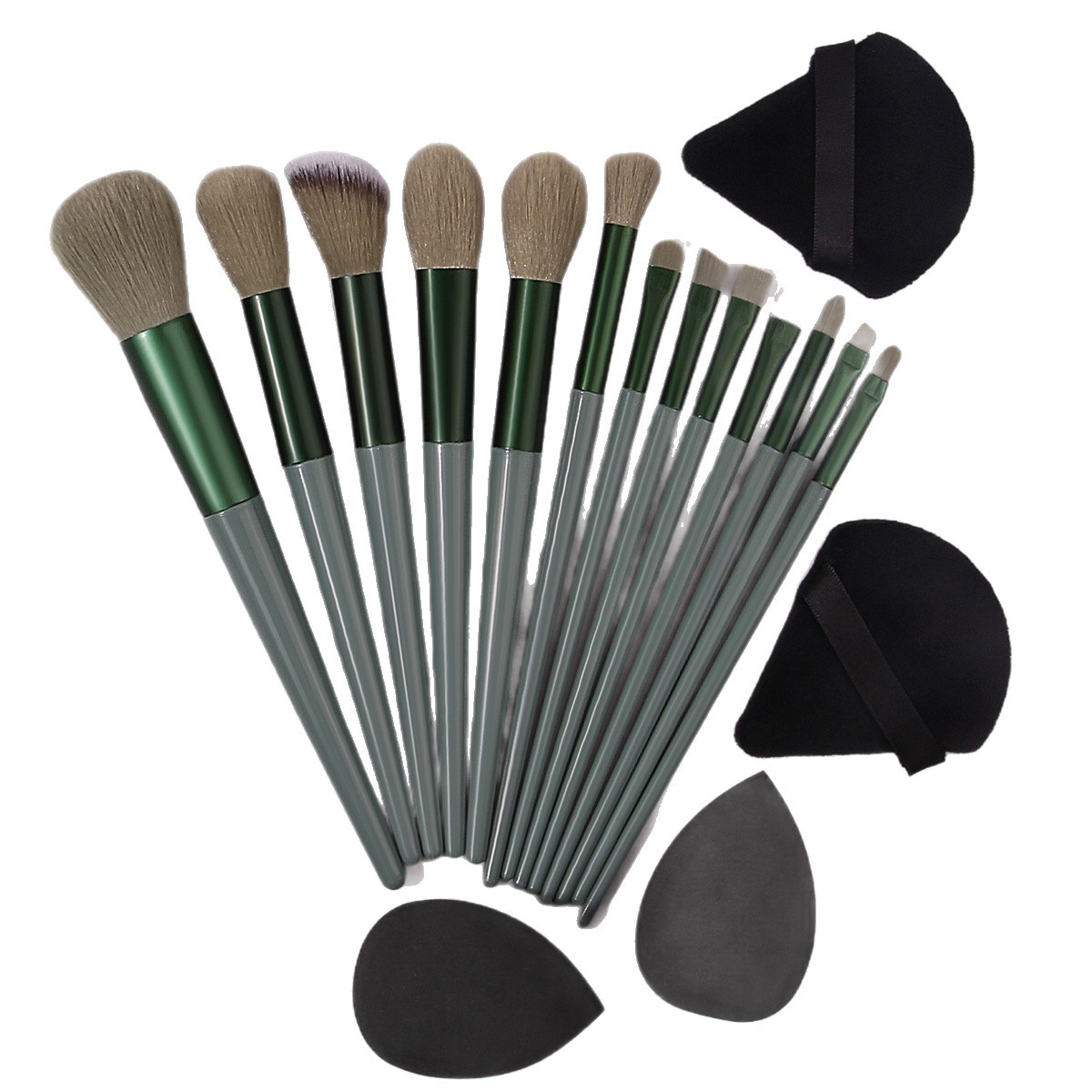 13 Sijiqing makeup brush Set: Loose powder, blush, eyeshadow, concealer brush, Super Soft sponge, powder puff, Beauty egg Item Picture