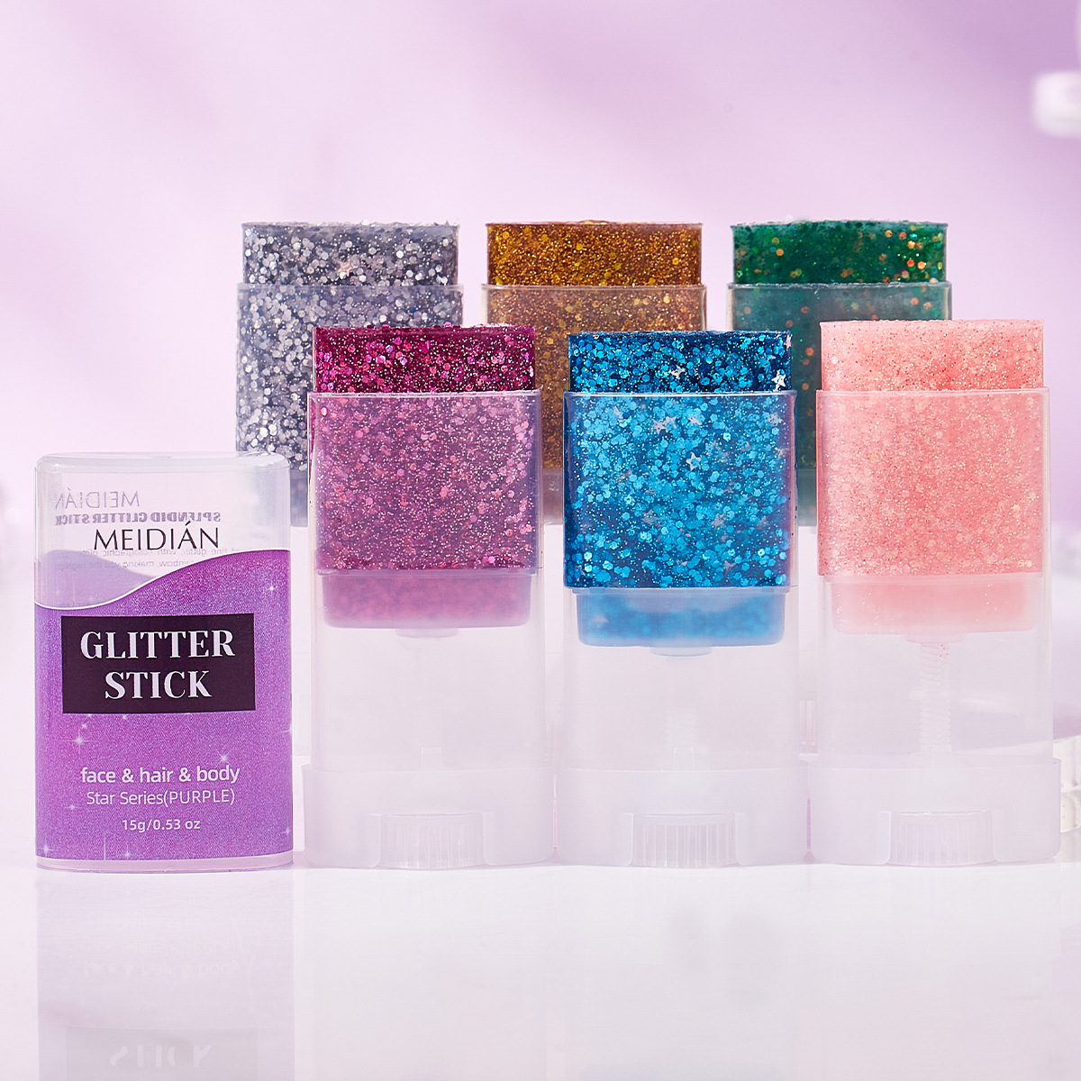 Cross-border exclusive flash sticks, flash powder, Gold and Silver Diamond Star Stone Powder, nail art, Aurora powder, dance party atmosphere details Picture