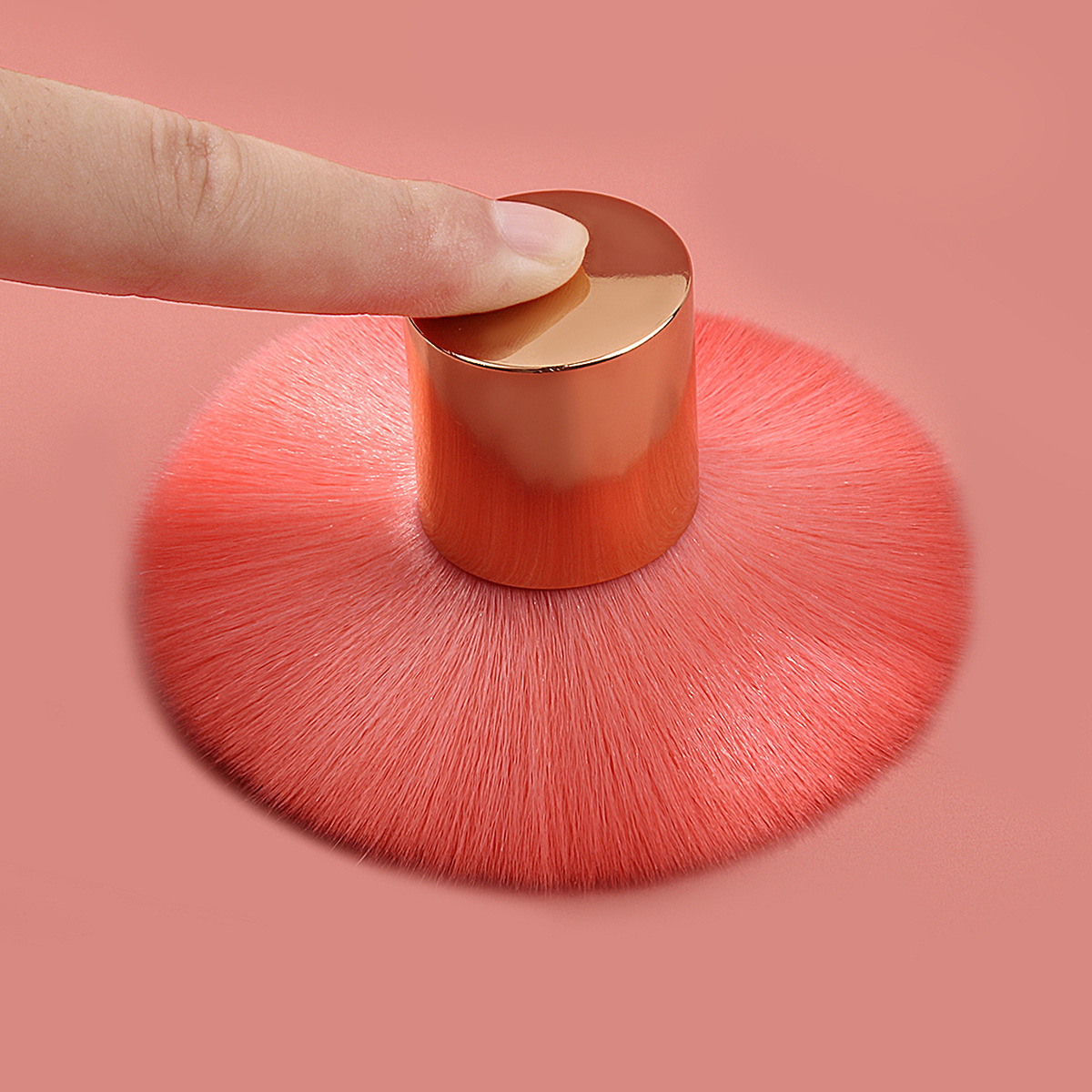 In stock: Single large blush brush, round base brush, loose brush, mushroom head setting brush, nail brush, dust brush Specification drawing