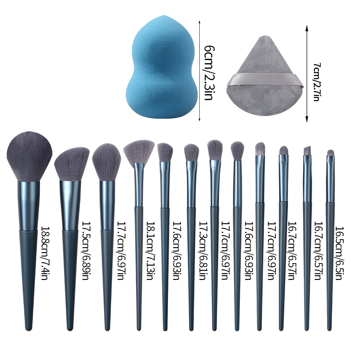 Factory direct sales of 12 makeup brush sets, makeup sponges, powder puffs, beauty eggs, portable complete sets of facial makeup brushes Application Scenario