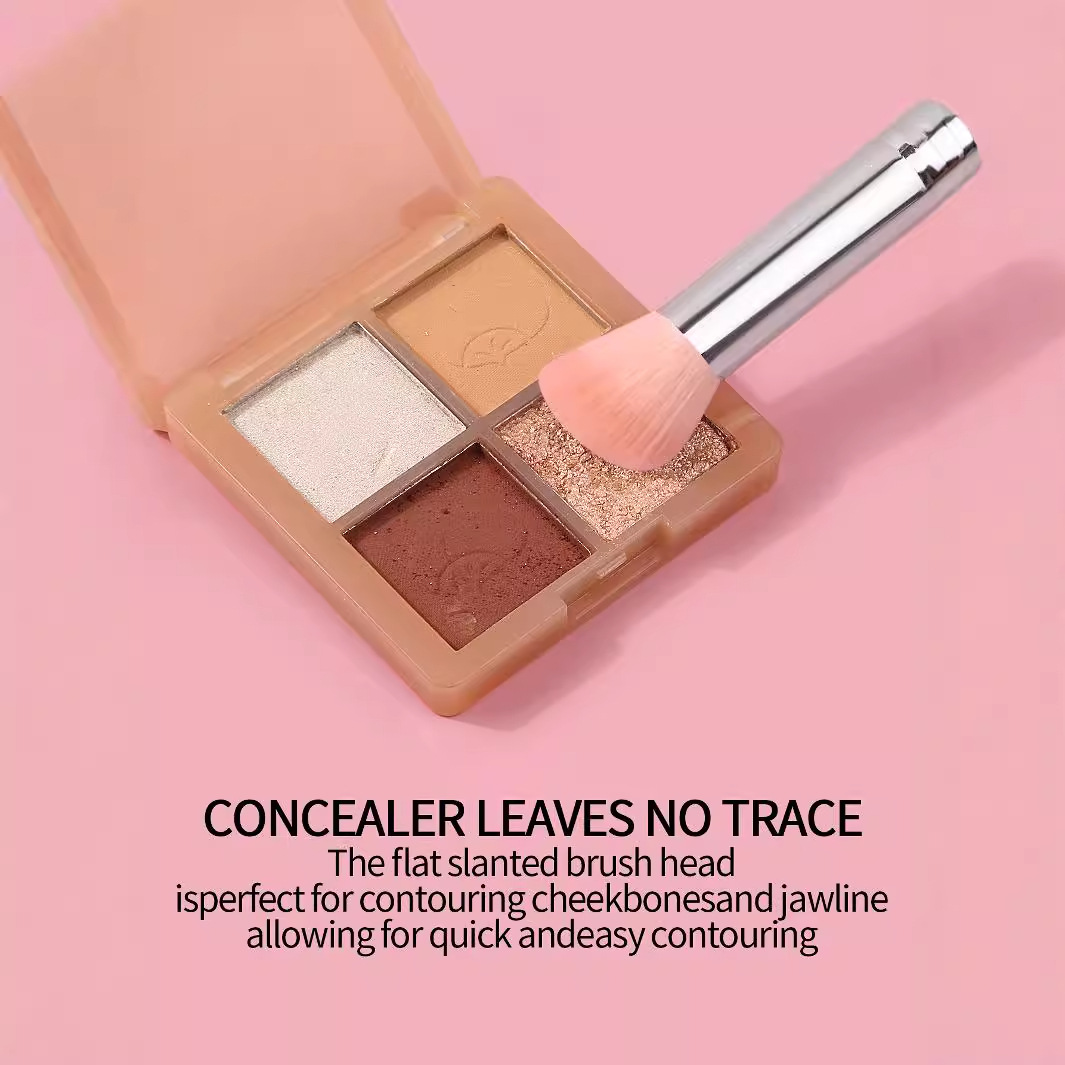 Wholesale of single round slanted blush brushes, contouring brushes, nose profile brushes, foundation concealer brushes and makeup brushes in stock details Picture