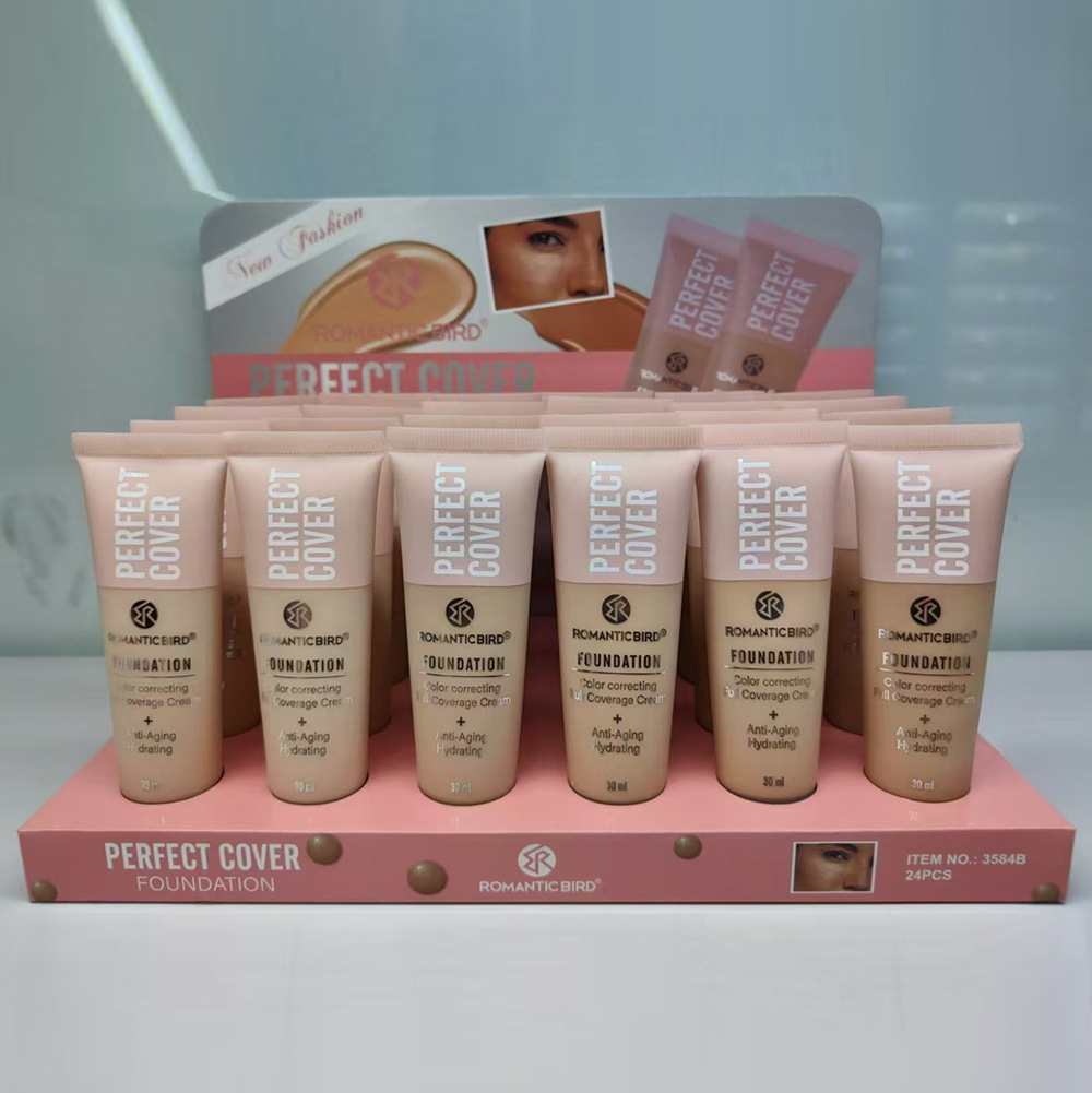 The new model is only for export. [ROMANTIC BIRD] 30ML Natural Skin tone Foundation Concealer Foundation Specification drawing