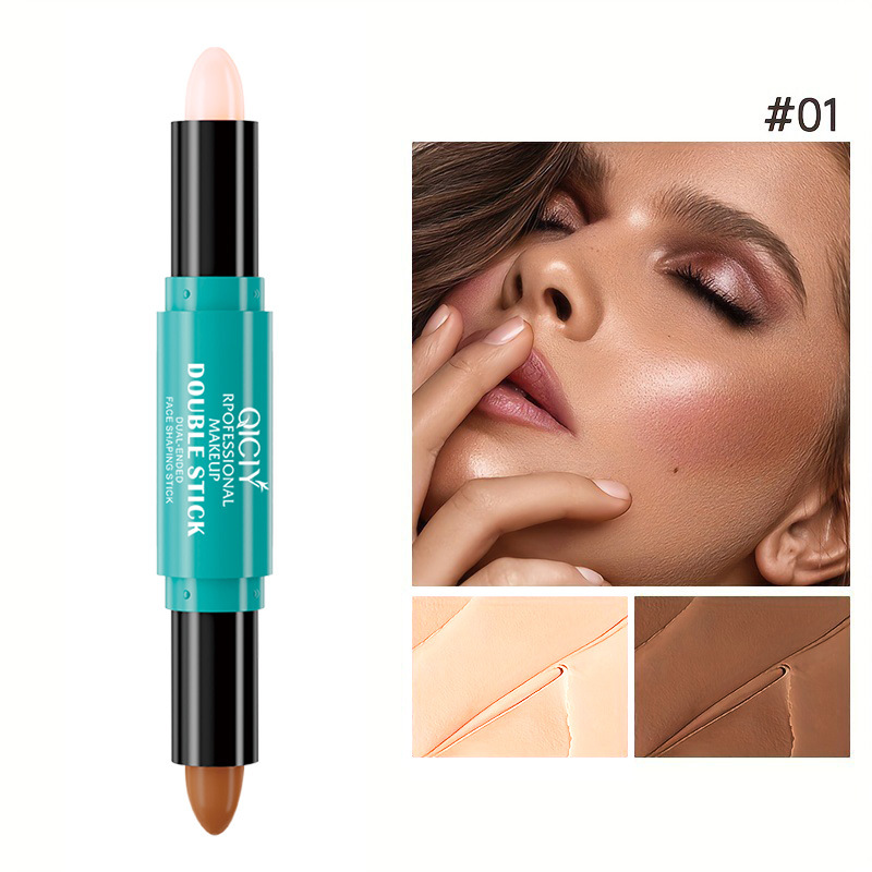 【 Exclusive for Export 】 Double-headed contouring stick, two-in-one, long-lasting waterproof, no makeup smudging, brightening skin tone, contouring and concealing blemishes Item Picture