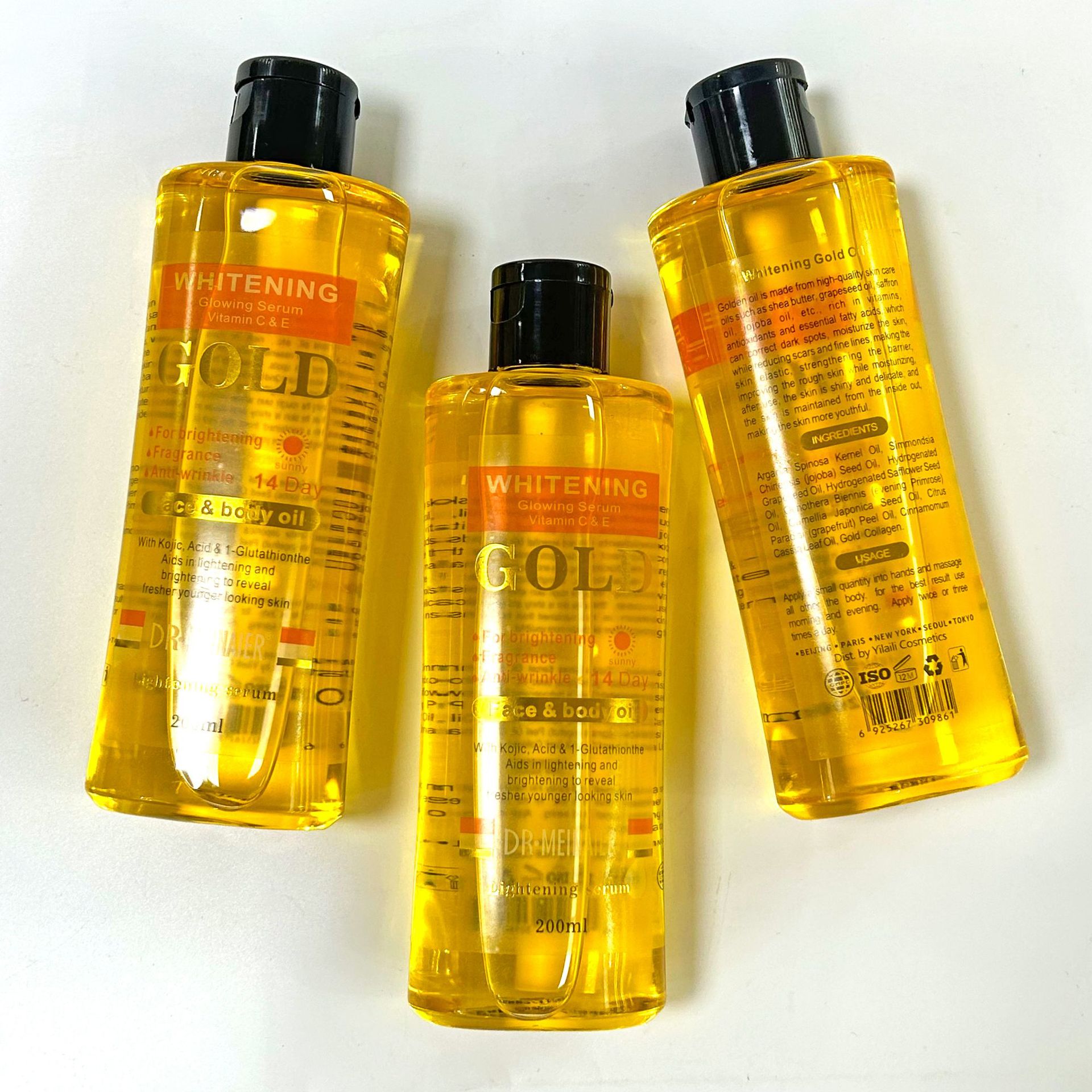 Cross-border Moroccan Whitening Oil gold oil body care natural plant essence massage softening essential oil Item Picture