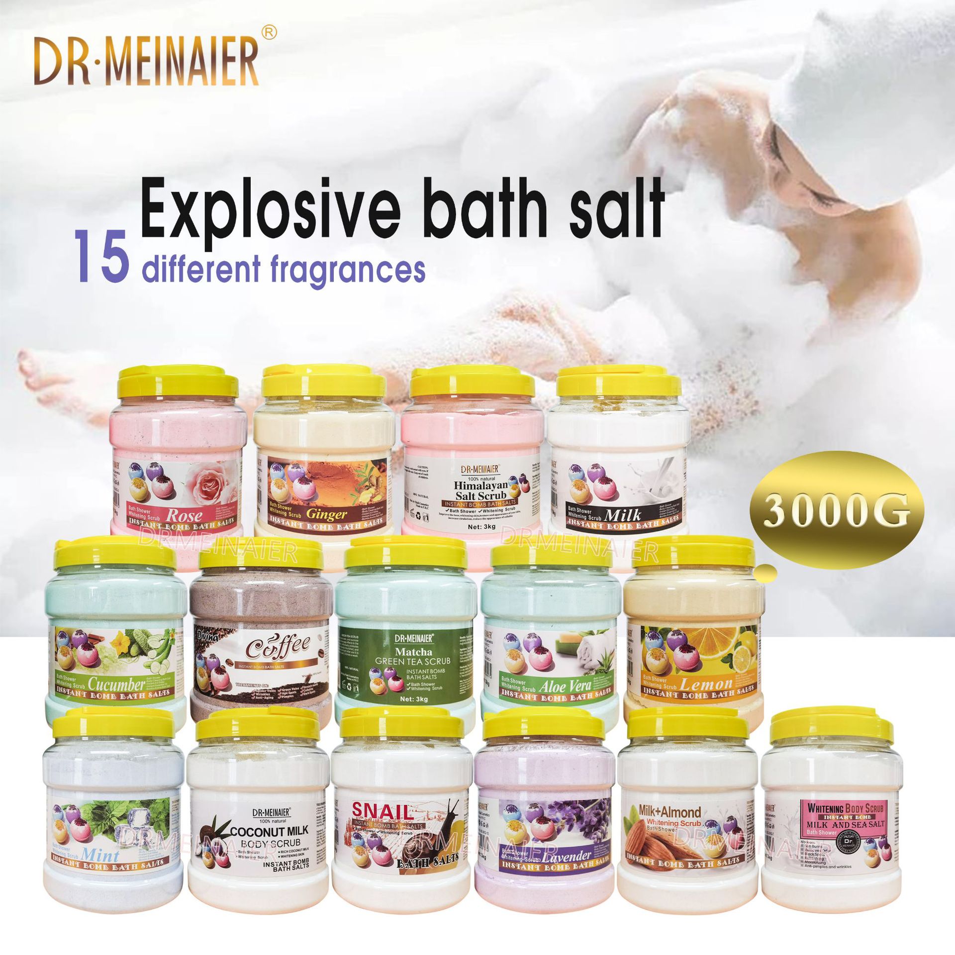 Cross-border explosive petal Bath salt ball Bath Powder Nourishing and Moisturizing Scrub Powder Bath Salt Bath Ball Wholesale 3kg full figure