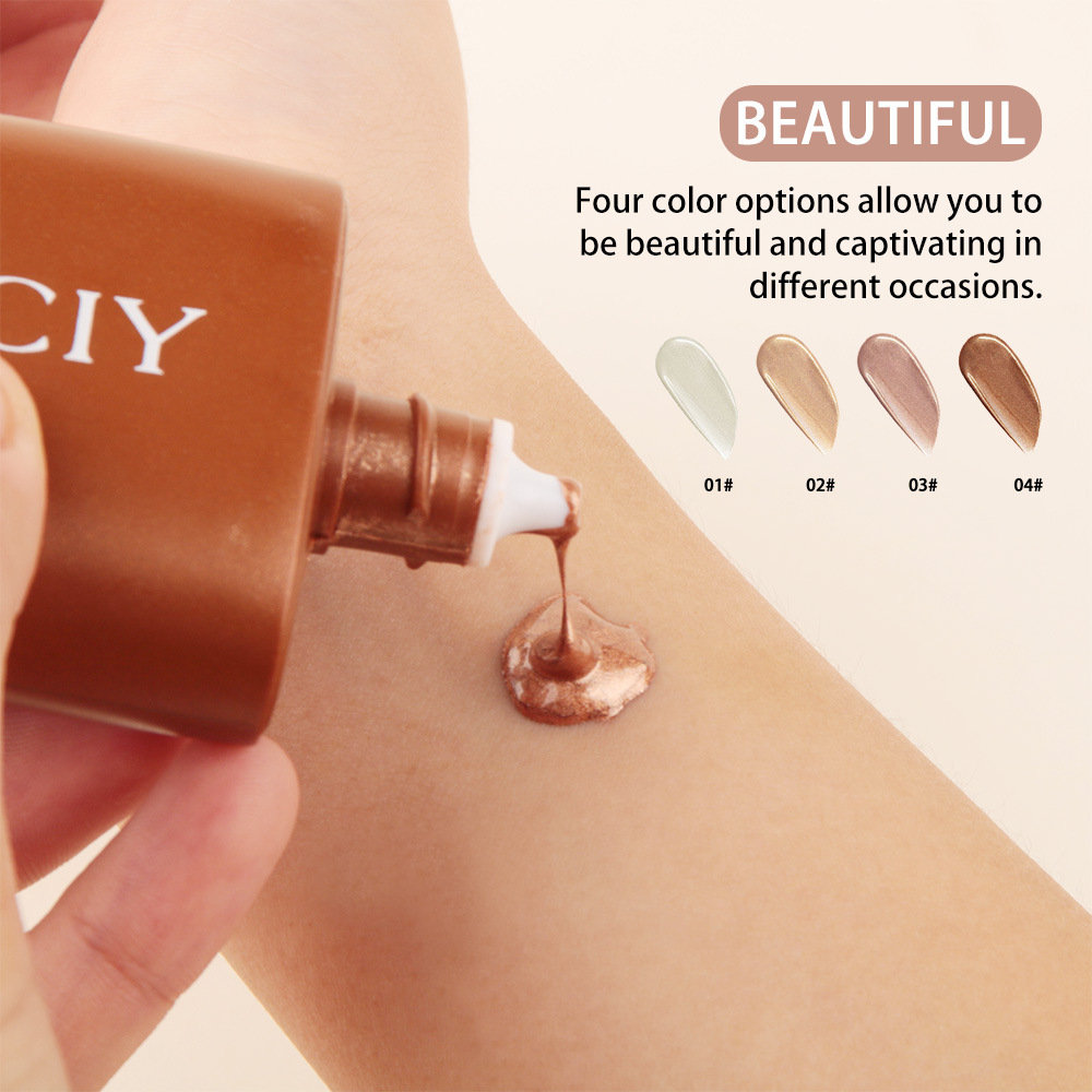 QICIY+ 4-color Highlighter Contouring Liquid is hydrating, light and naturally slimming. Amazon cross-border wholesale Application Scenario