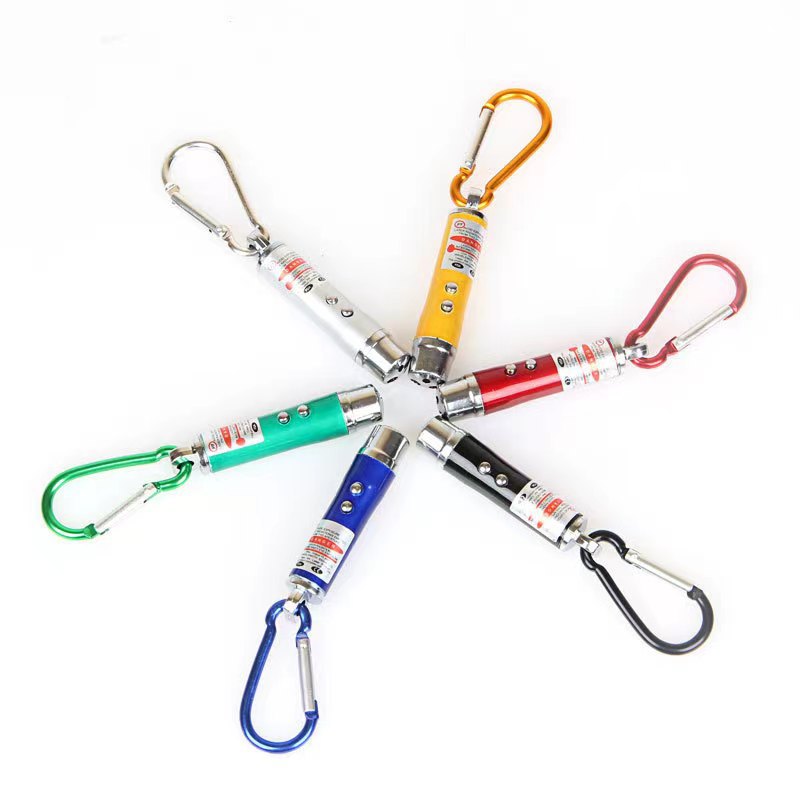 三合一验钞灯 紫光灯验钞笔迷你LED照明手电筒 红外线激光教鞭笔 红色