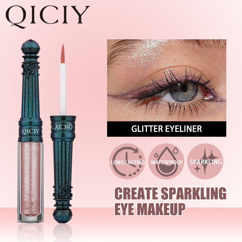 Cross-border QICIY+ 6-color Sparkling eyeliner is smooth, quick-drying, color-developing, waterproof, sweat-resistant and not prone to smudge. Wholesale for export full figure