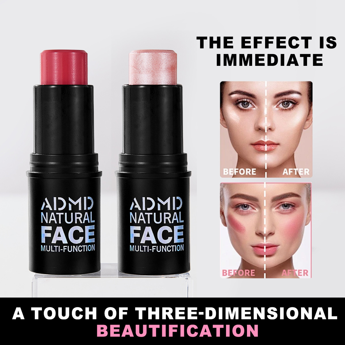 Cross-border exclusive high-gloss contouring stick, three-dimensional brightening of the undereye contour, shadow pen, facial blush stick, Amazon bestsellers Application Scenario