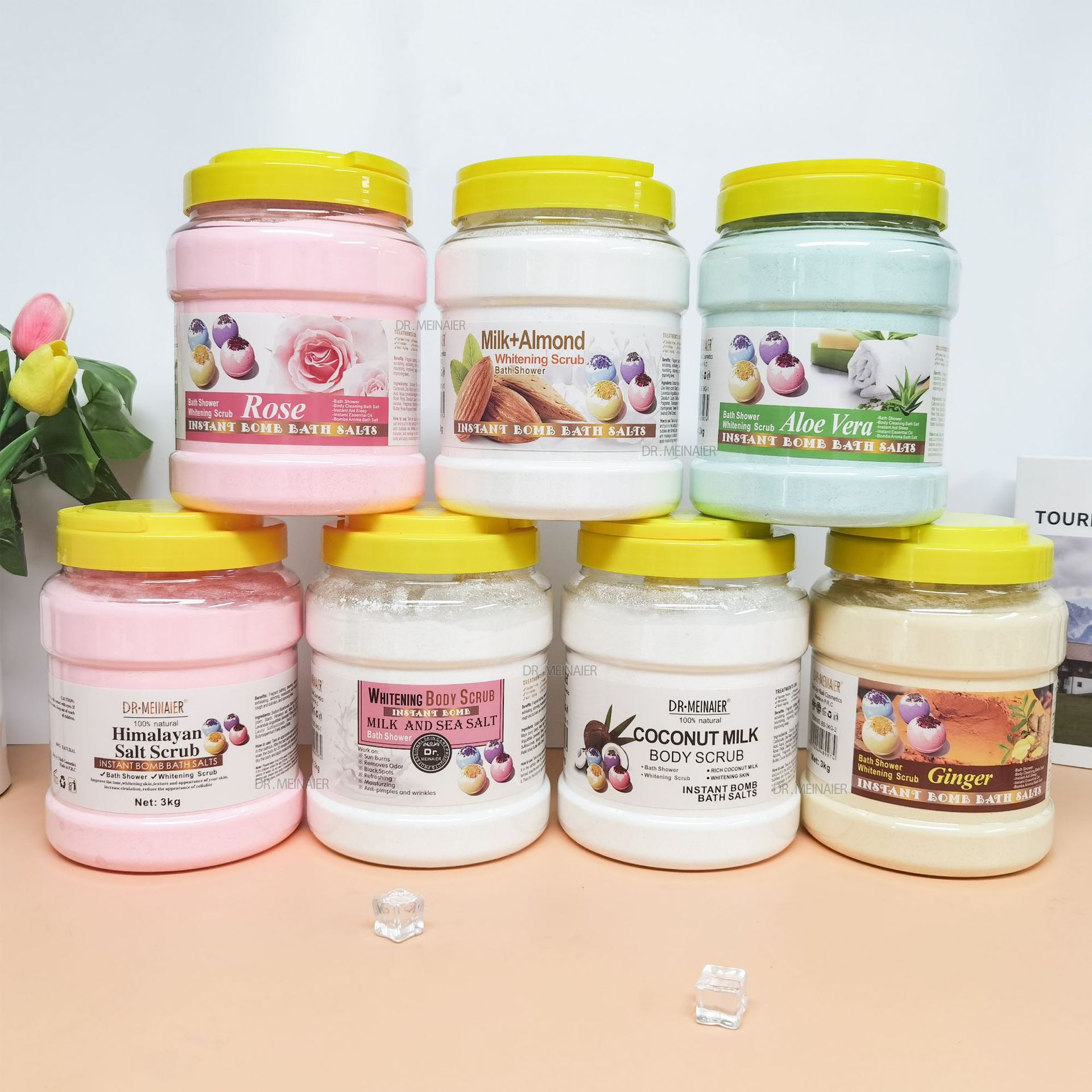 Cross-border explosive petal Bath salt ball Bath Powder Nourishing and Moisturizing Scrub Powder Bath Salt Bath Ball Wholesale 3kg details Picture