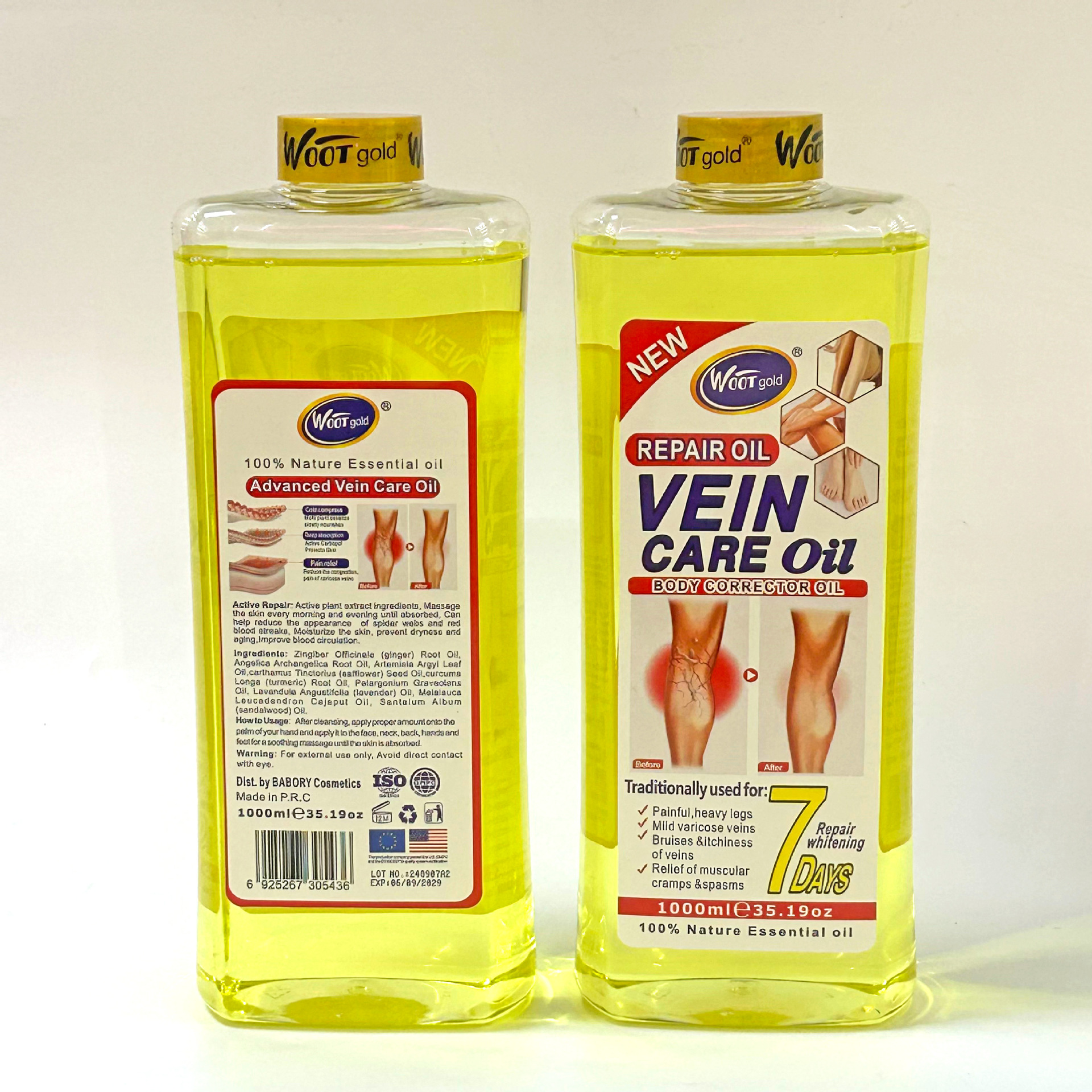 Cross-border trade WOOTgold Leg Massage Oil 1000ml Massage Essential Oil wholesale trade full figure